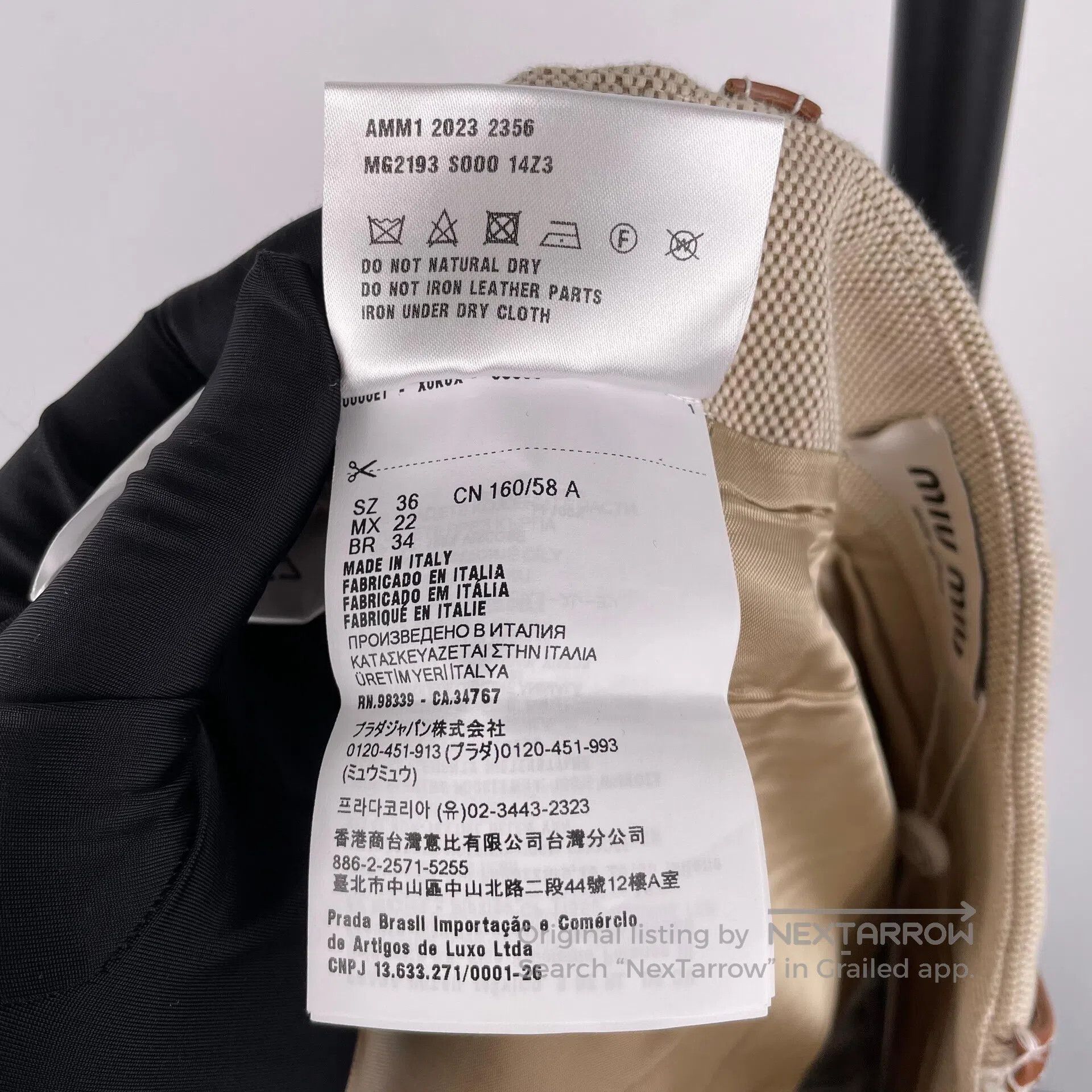 Miu Miu Miu Miu Leather trimmed embroidered logo casual short skir Size 35" - 8 Thumbnail