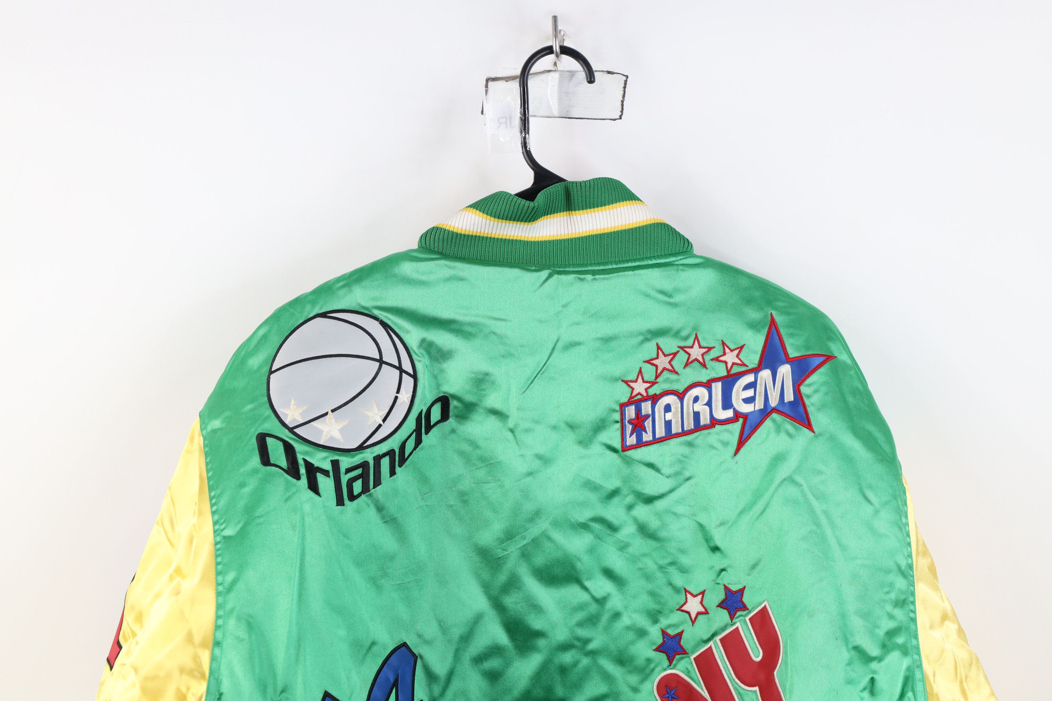 Vintage Deadstock Vintage 90s Quilted Satin Bomber Jacket Green Size US XL / EU 56 / 4 - 17 Thumbnail