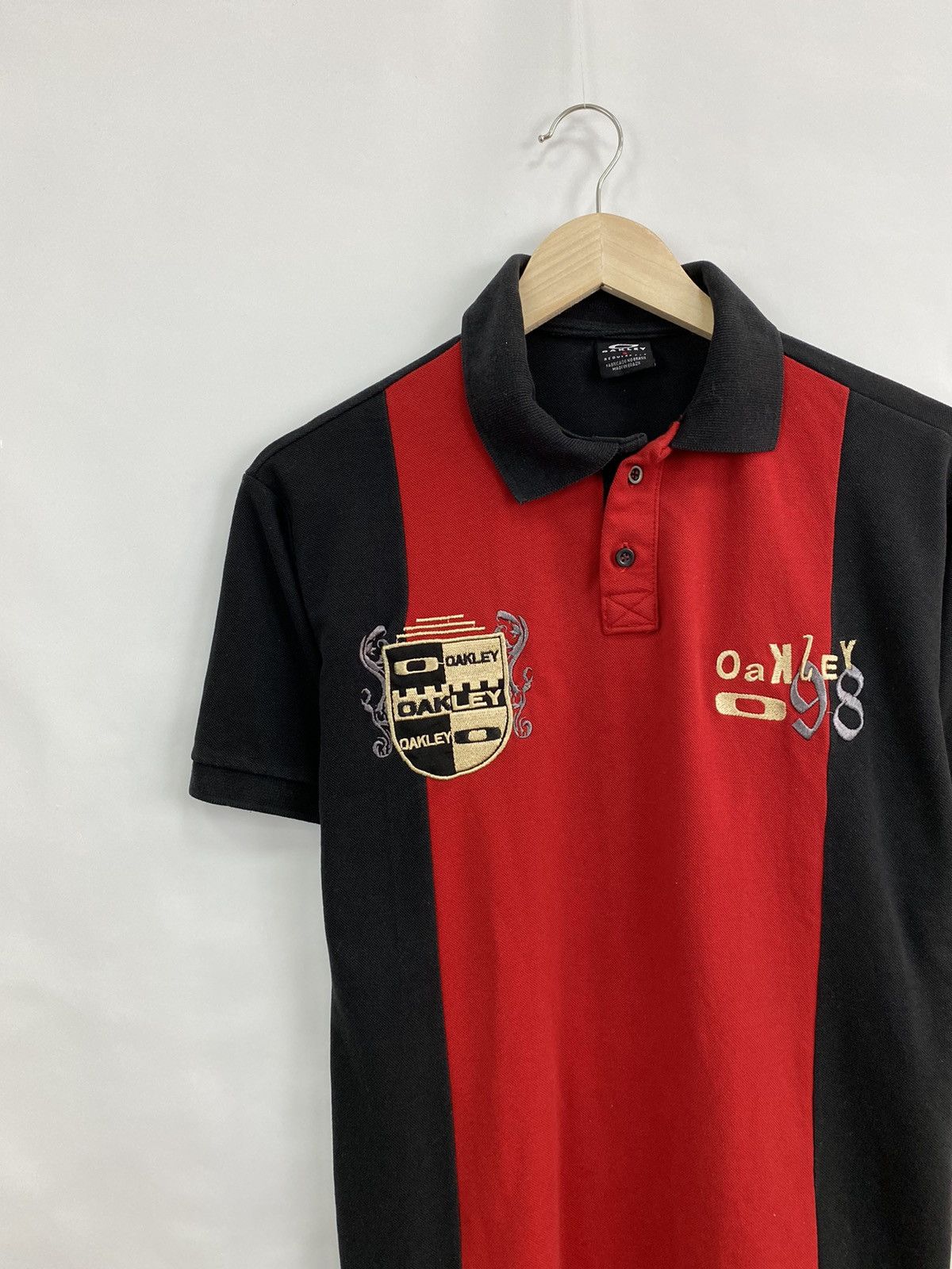 Oakley 🇺🇸 Vintage 90s Oakley Polo T-Shirt Rare Retro Hype Y2K Size US M / EU 48-50 / 2 - 3 Thumbnail