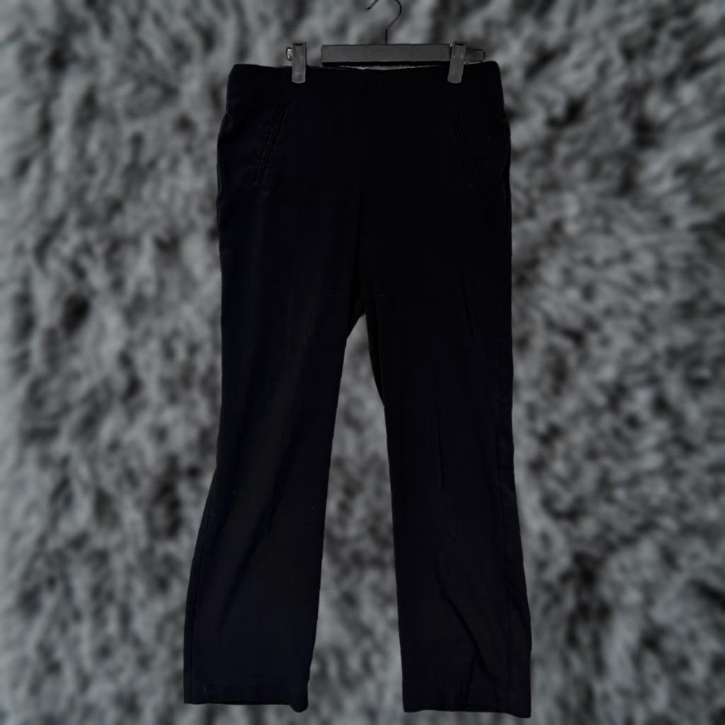 Vintage Style&co Dress Pants Womens 6S Black Ponte Straight Front Pockets Pull On 32x28.5 Office Casual Formal Mid Rise 8.5-10.5 in Womens Size 28" / US 6 / IT 42 - 1 Thumbnail