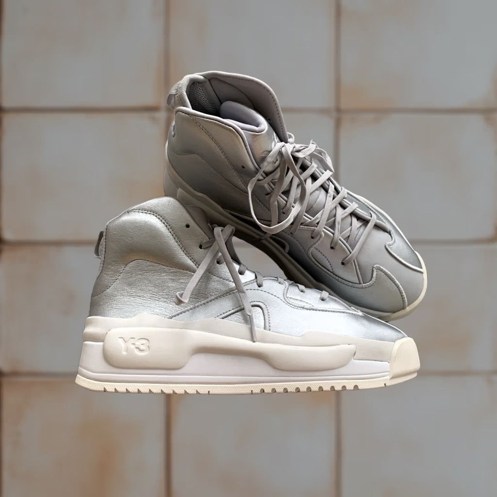 Adidas ADIDAS Y-3 HOKORI SILVER HI SNEAKER Y-3 LADIES US 9, UK 7.5, EUR 41 1/3, 260 mm, Leather, High Top, 2019, Sneakers, Nike? Size US 8 / IT 38 - 1 Thumbnail