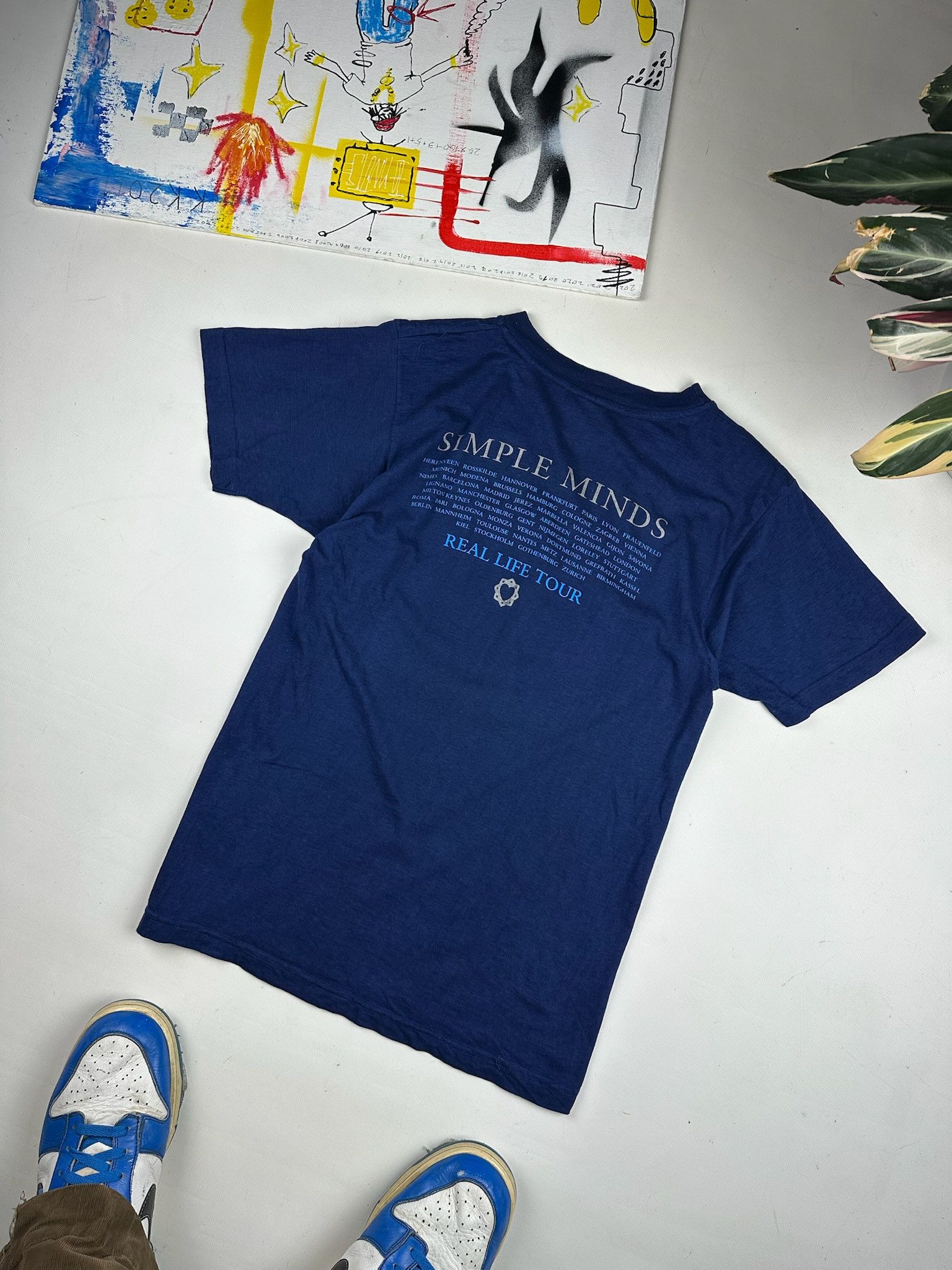 Band Tees Vintage 1991 Simple Minds The Real Tour T-Shirt acid print Size US M / EU 48-50 / 2 - 3 Thumbnail