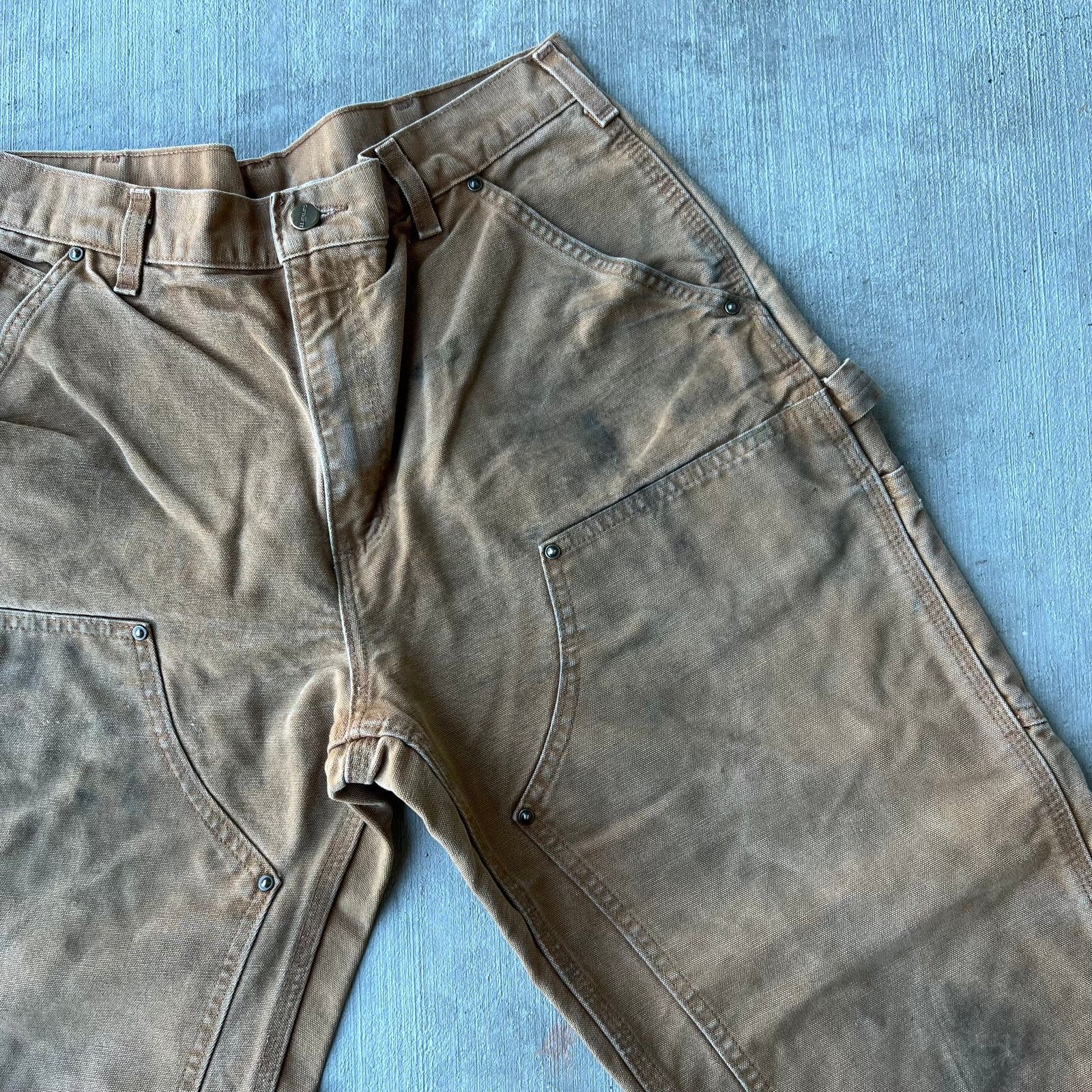 Carhartt × Vintage Carhartt brown double knee work wear carpenter pants Size US 32 / EU 48 - 8 Thumbnail