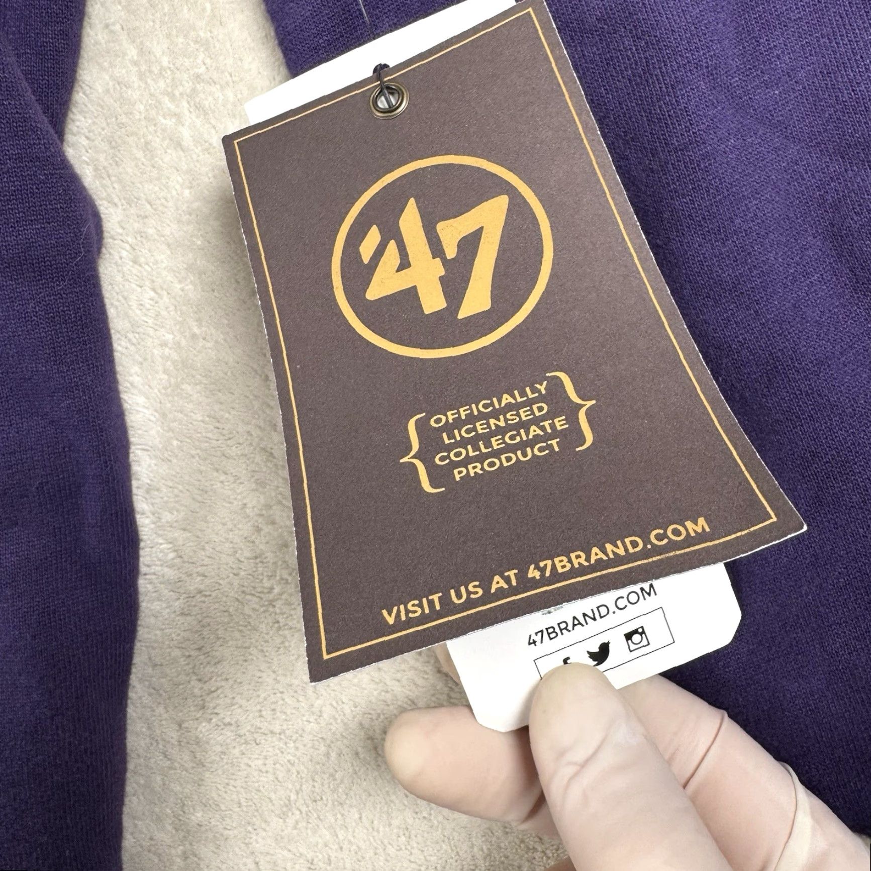 Logo 7 Washington Huskies Football Hooded Sweatshirt Mens L Purple W Logo Zip Mock Neck Size US L / EU 52-54 / 3 - 6 Thumbnail