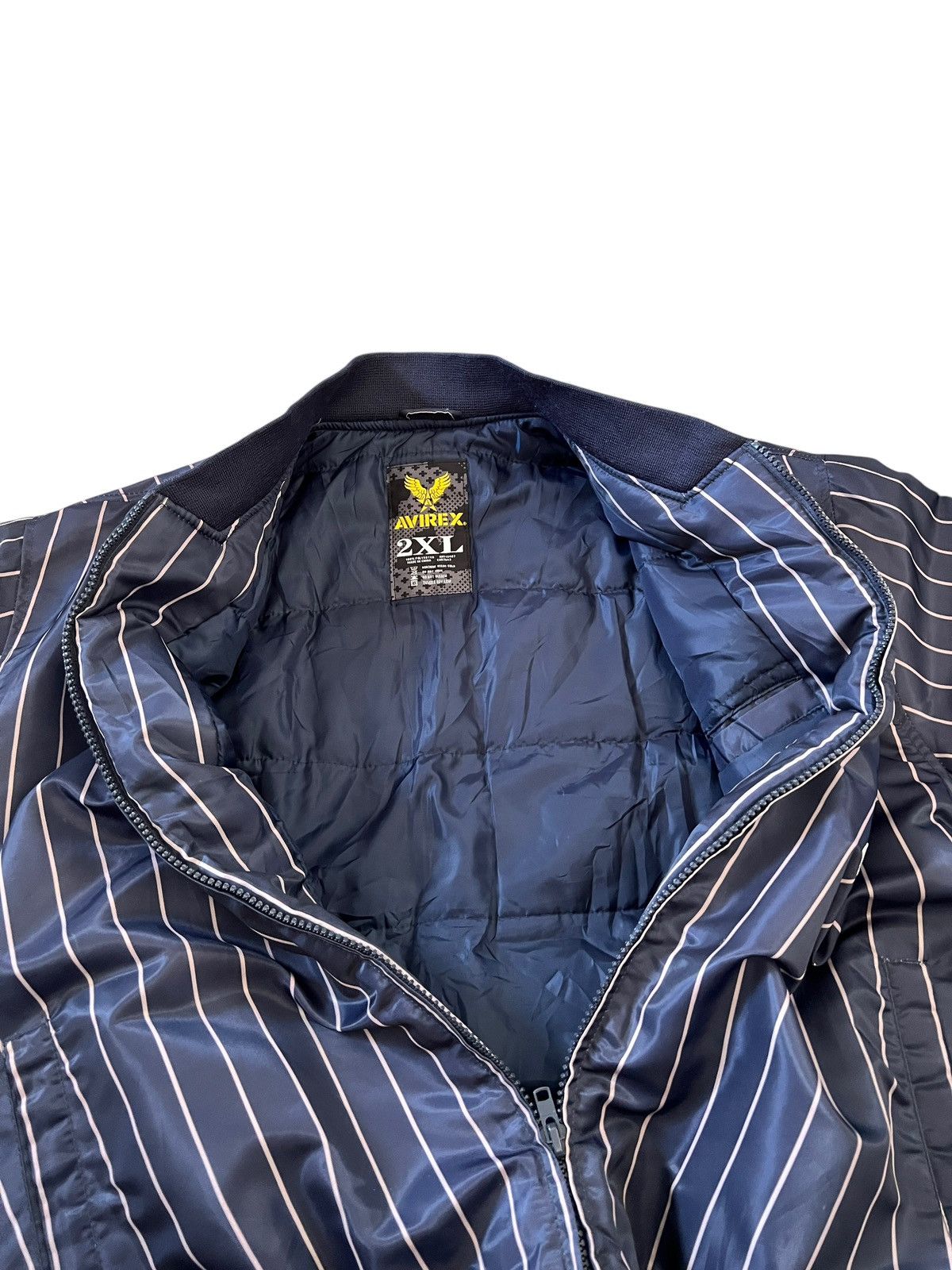 Avirex 2000 Avirex Striped Bomber Jacket Size US XXL / EU 58 / 5 - 7 Thumbnail