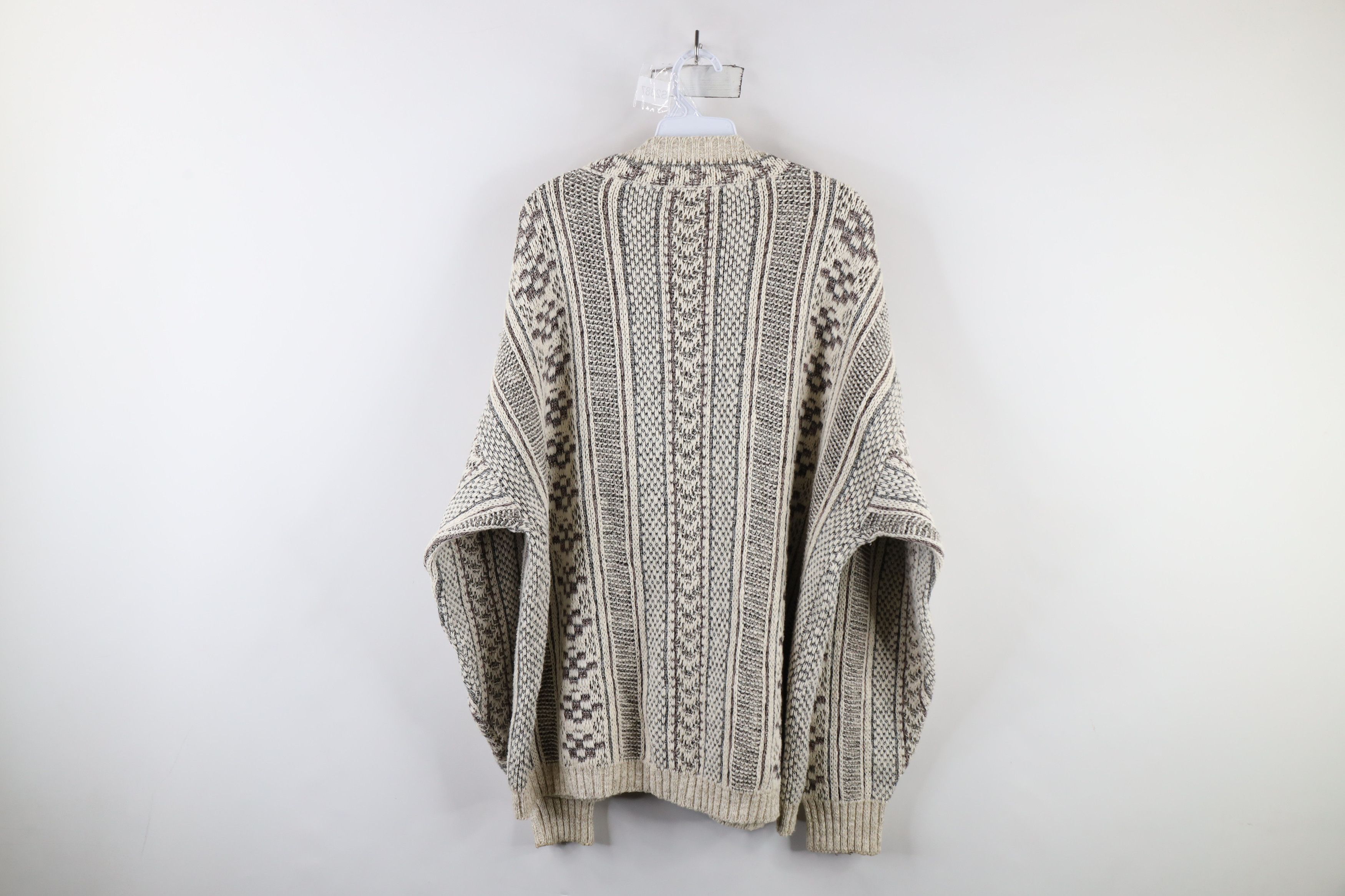 Vintage Vintage 90s Coogi Style Ribbed Knit Cardigan Sweater Size US XXL / EU 58 / 5 - 11 Thumbnail