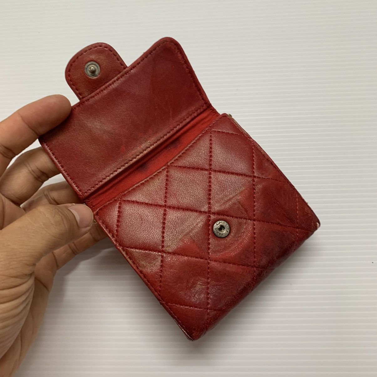 Chanel Chanel Red Leather Wallet Size ONE SIZE - 12 Thumbnail