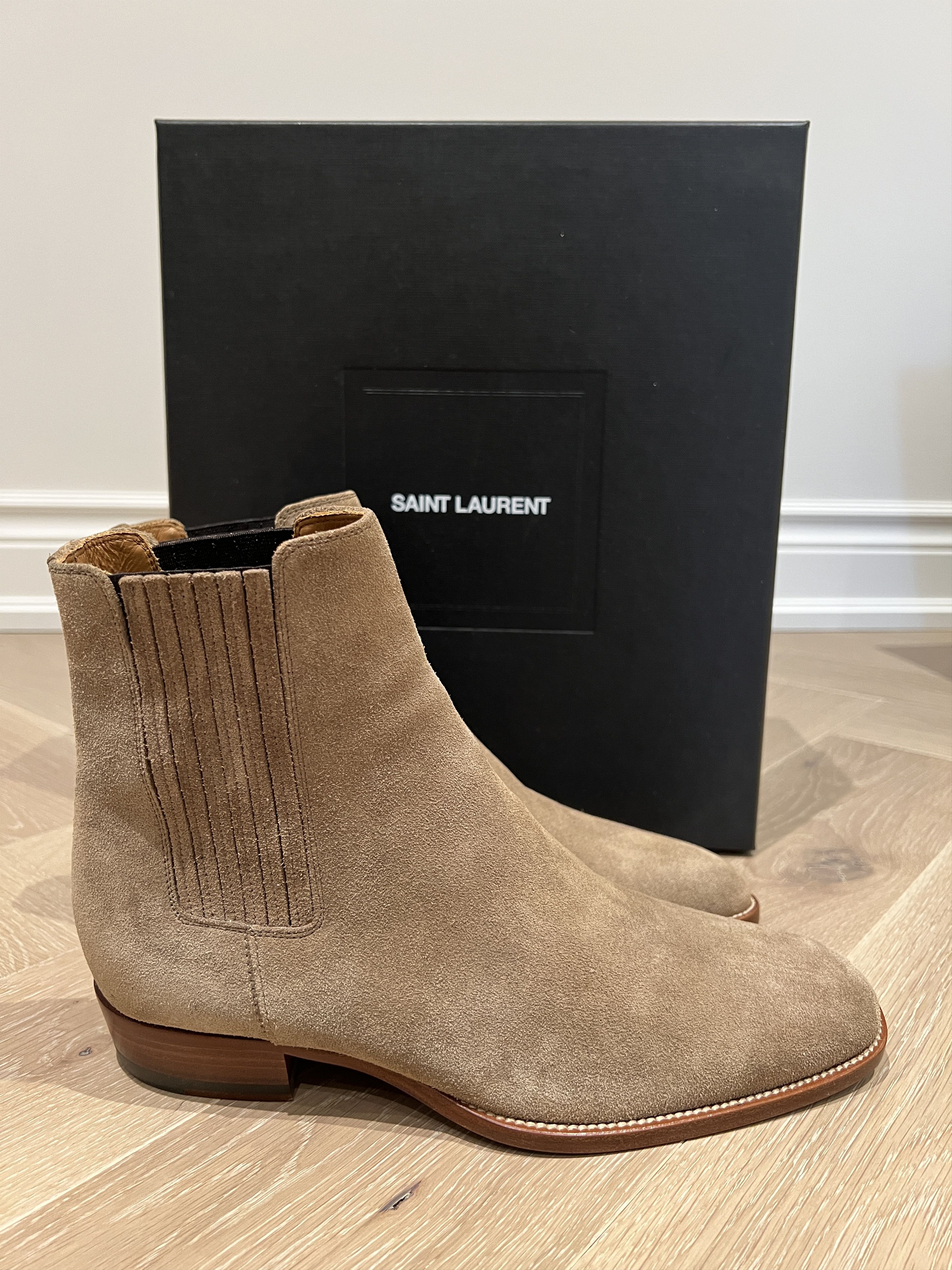 ? Saint Laurent Paris Wyatt Chelsea Boots 30 Sigaro Tan 42 9US Saint Laurent Paris Saint Laurent Paris Wyatt Chelsea Boots  main image 4