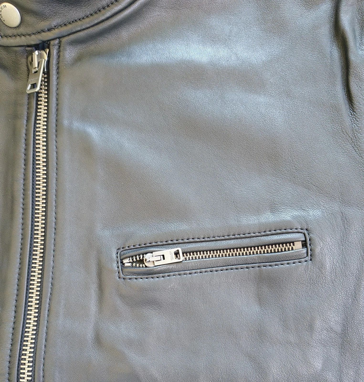 Coach Coach Leather Racer Jacket FTP 5071 Size US XXL / EU 58 / 5 - 2 Thumbnail