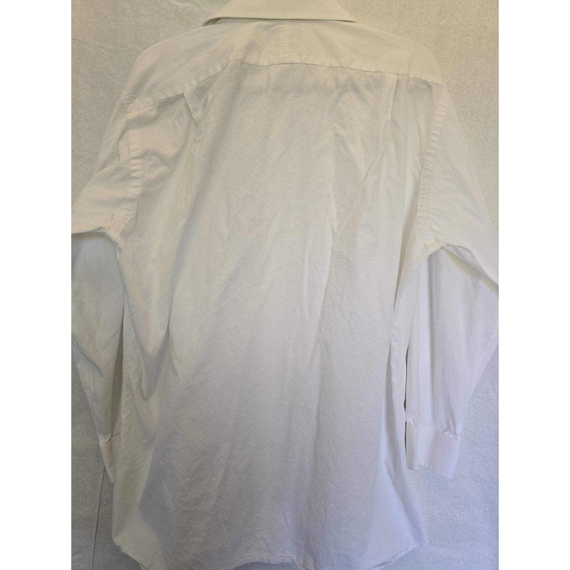 Paul Fredrick Paul Fredrick Men's White Dress Shirt 17.5-33 Trim Fit 100% Size US XL / EU 56 / 4 - 6 Thumbnail