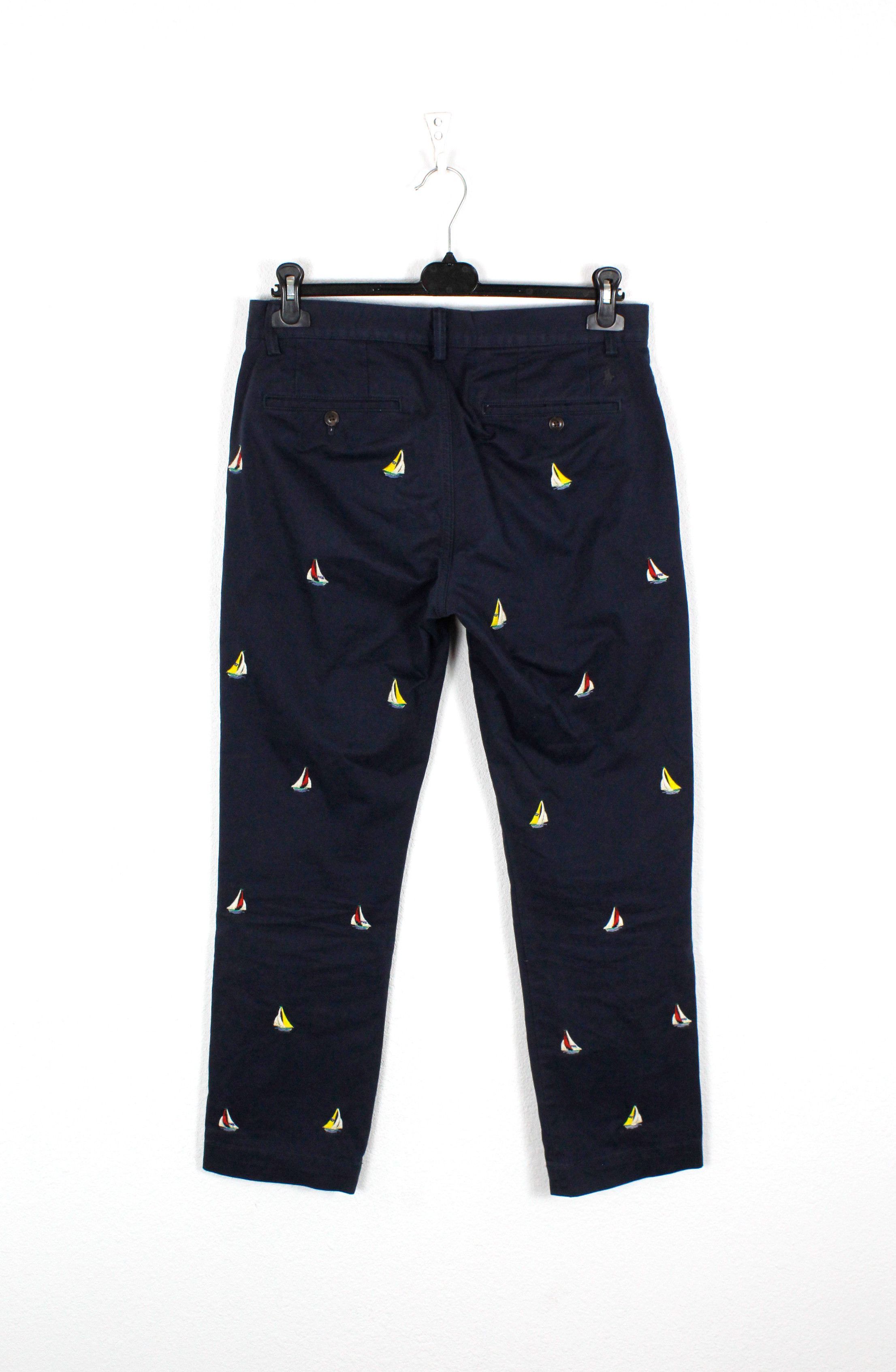 Polo Ralph Lauren Polo Ralph Lauren Sailboats Embroidered Chino Pants Navy Size US 30 / EU 46 - 4 Thumbnail
