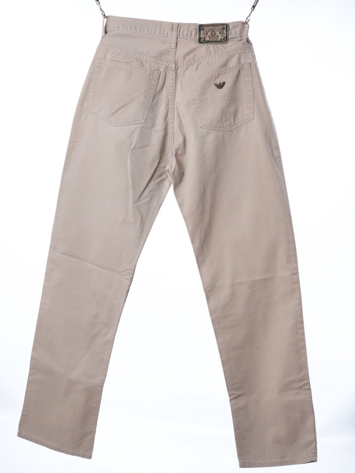 Armani Vintage Armani Jeans 90s Beige Jeans Metal Logo Y2K Size US 32 / EU 48 - 2 Thumbnail