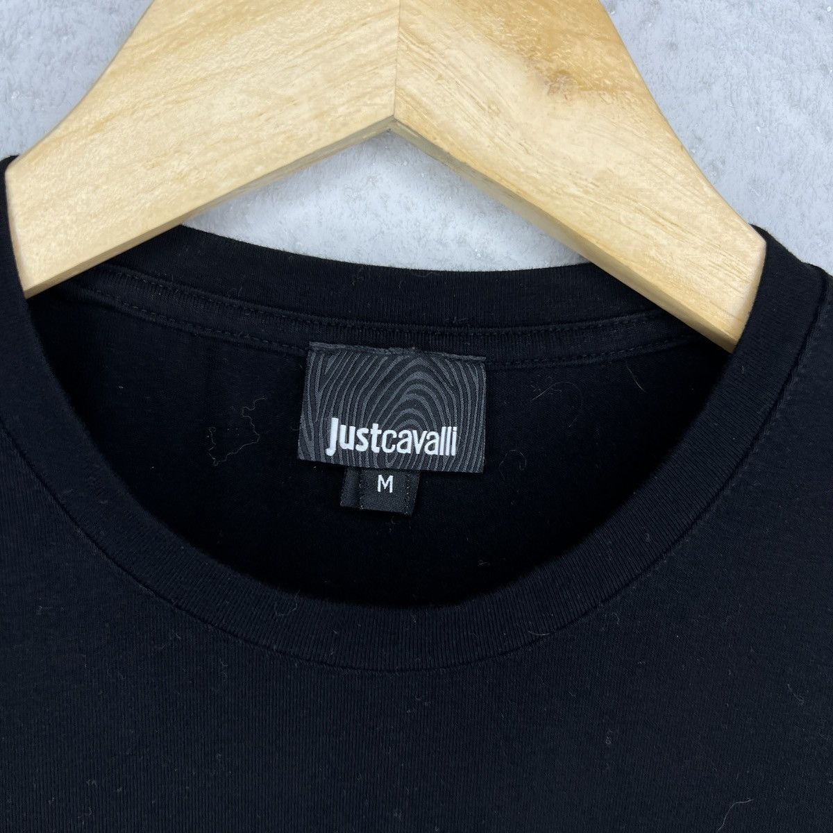 Just Cavalli × Roberto Cavalli Roberto Cavalli Just Cavalli Tshirt Tee Tonal Logo Allblack Size US M / EU 48-50 / 2 - 4 Thumbnail