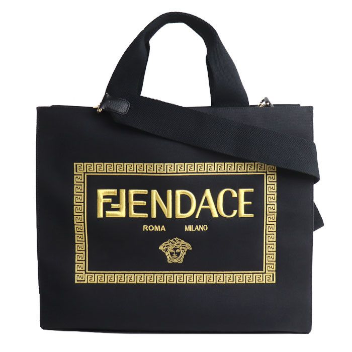 Versace Versace Versace Fendi 2way Canvas Shoulder Bag Textile Shoulder Bag 7VA558AJIAF0FQV DUTY FREE for USA Size ONE SIZE - 1 Thumbnail