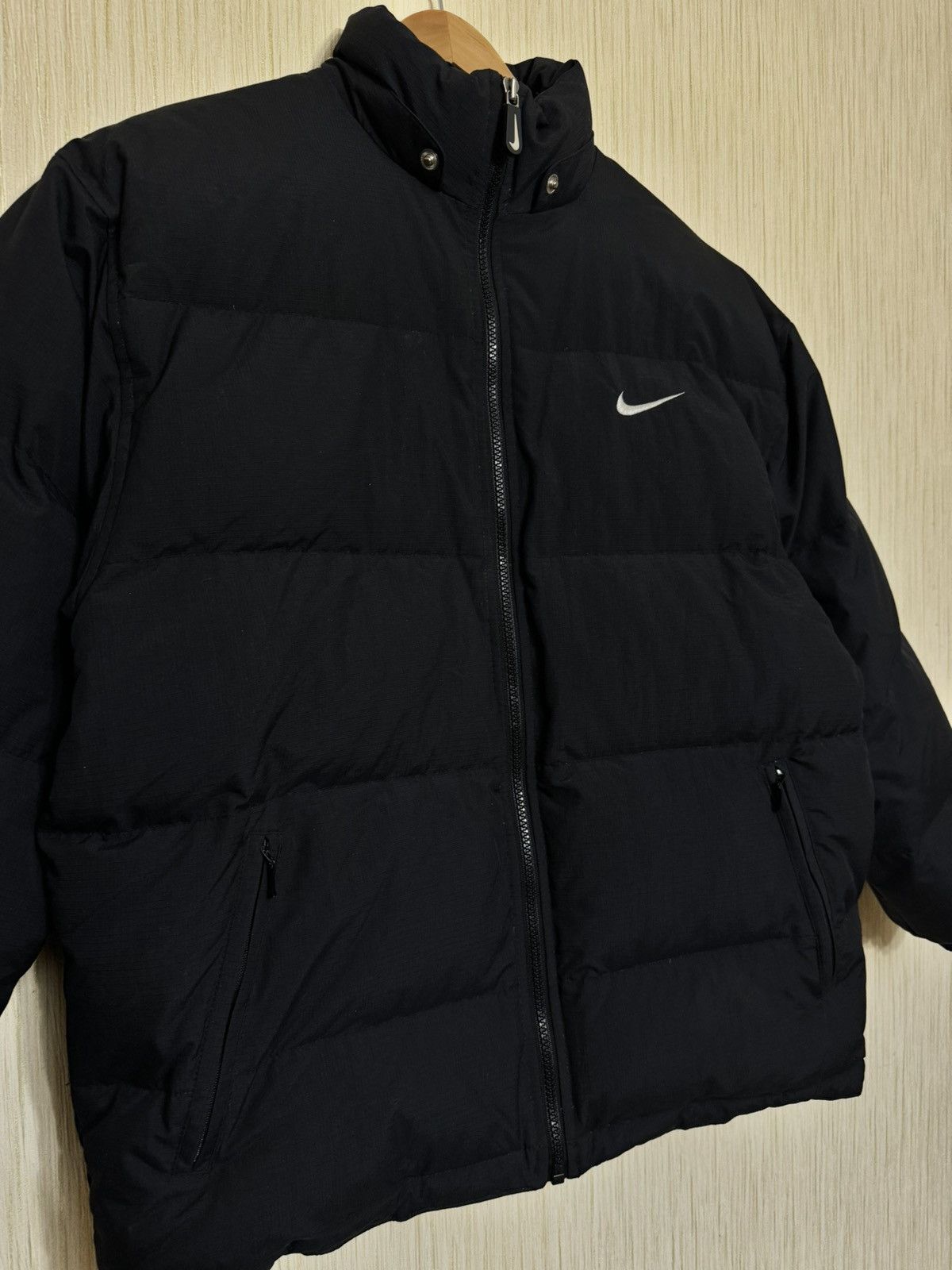Nike × Vintage Nike vintage big logo puffer down jacket Size US S / EU 44-46 / 1 - 5 Thumbnail
