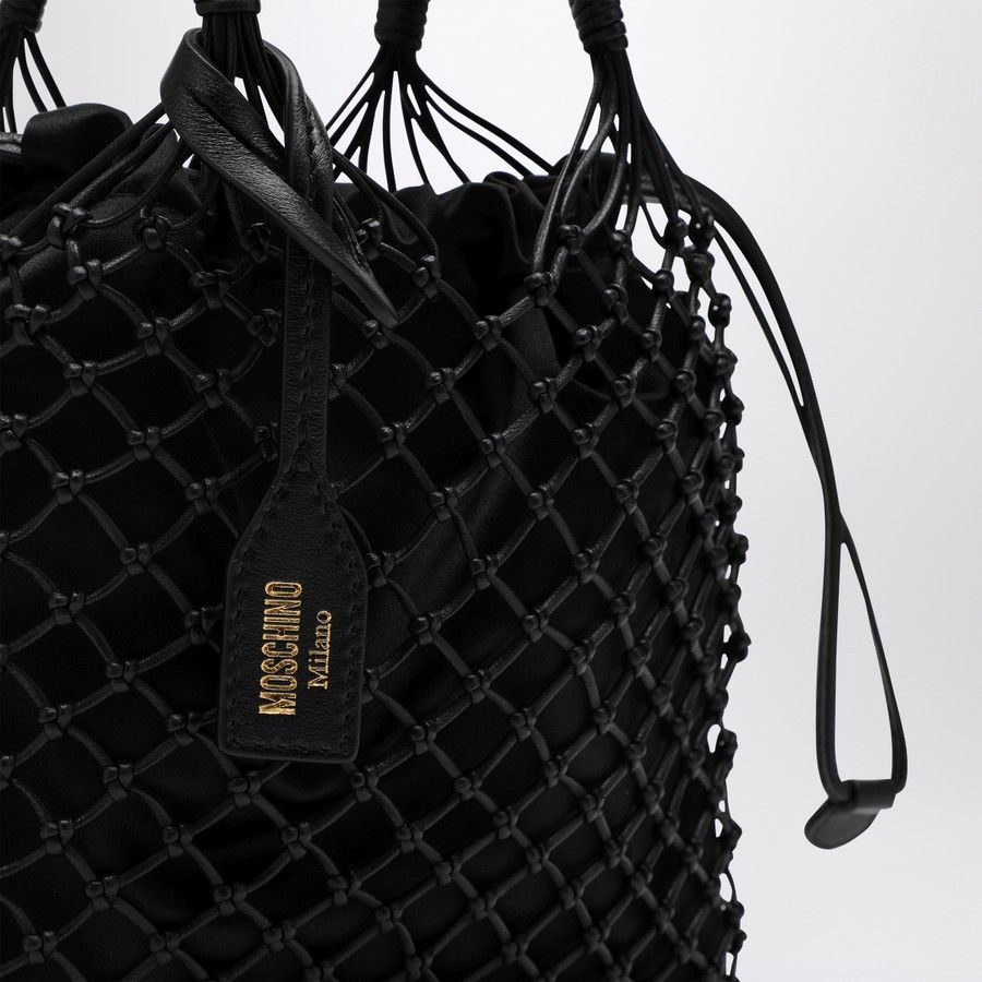 Moschino o1d2blof0924 Size: OS / Basket Net Nappa Bag in Black Size ONE SIZE - 5 Thumbnail