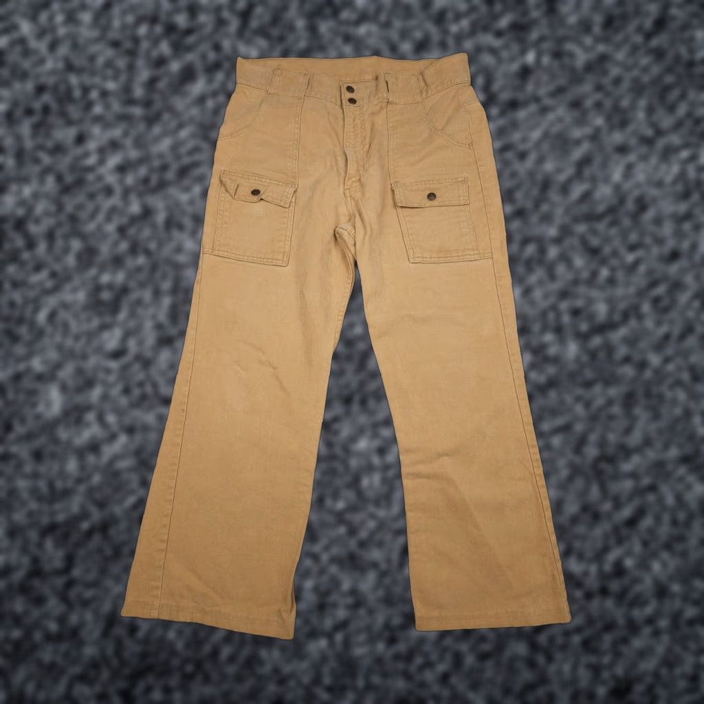 Levi's VINTAGE Levi's Bush Pants Jeans Adult 34 X 25 Beige Cargo Pockets 70s Jeans Pants Size US 34 / EU 50 - 1 Thumbnail
