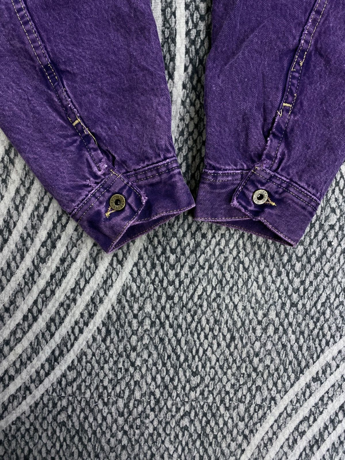 Vintage 80s LEE Dungarees Multipocket Purple Denim Jacket