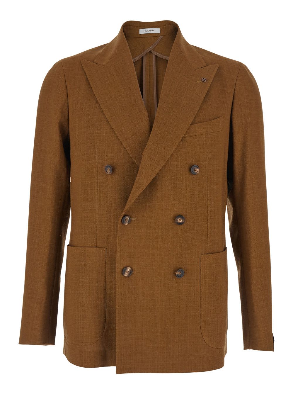 Tagliatore Brown Double-breasted Jacket with Peak Revers in wool for Men Size US L / EU 52-54 / 3 - 1 Thumbnail