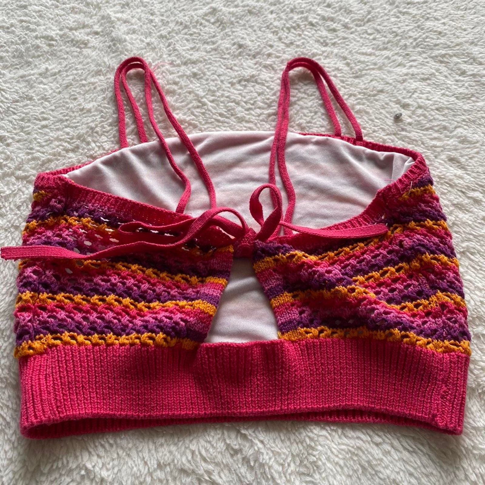 American Stitch Pink knit crop top Size M / US 6-8 / IT 42-44 - 7 Thumbnail