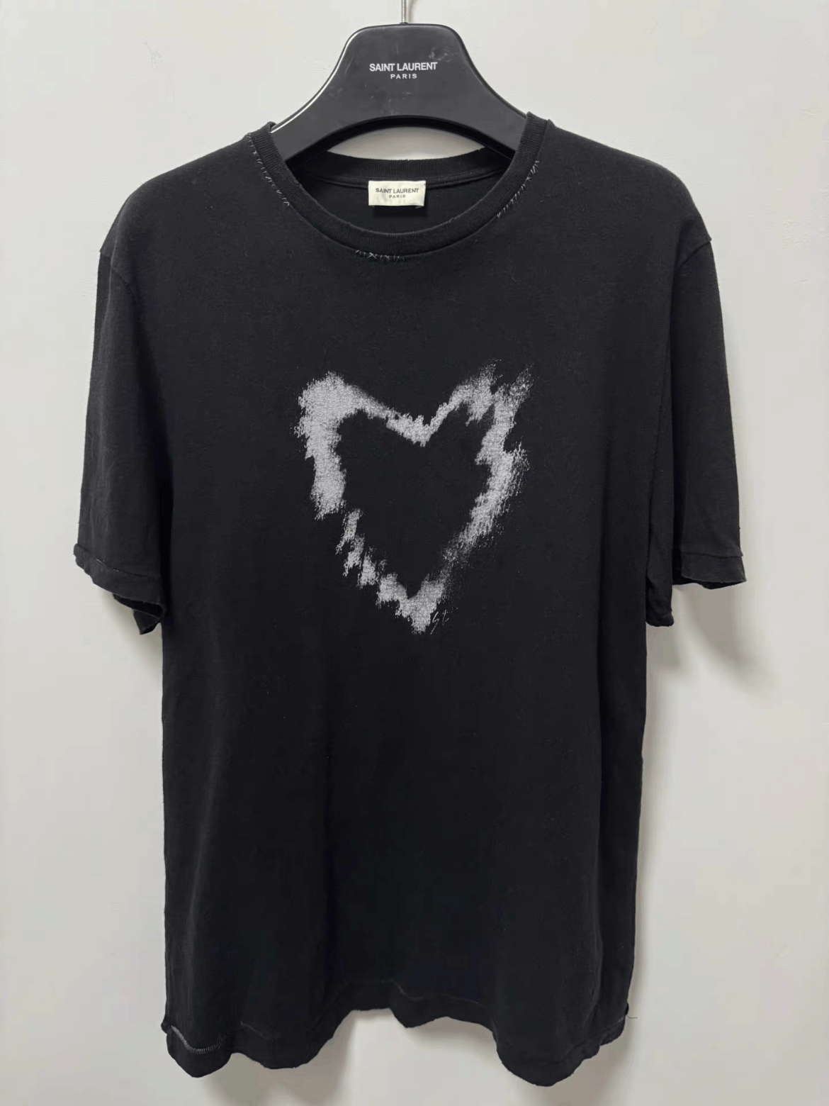 ☆【SAINT LAURENT】☆LOGO HEART SHORT SLEEVE T SHIR.T☆ Saint Laurent White Saint Laurent Heart T-Shirt Saint Laurent