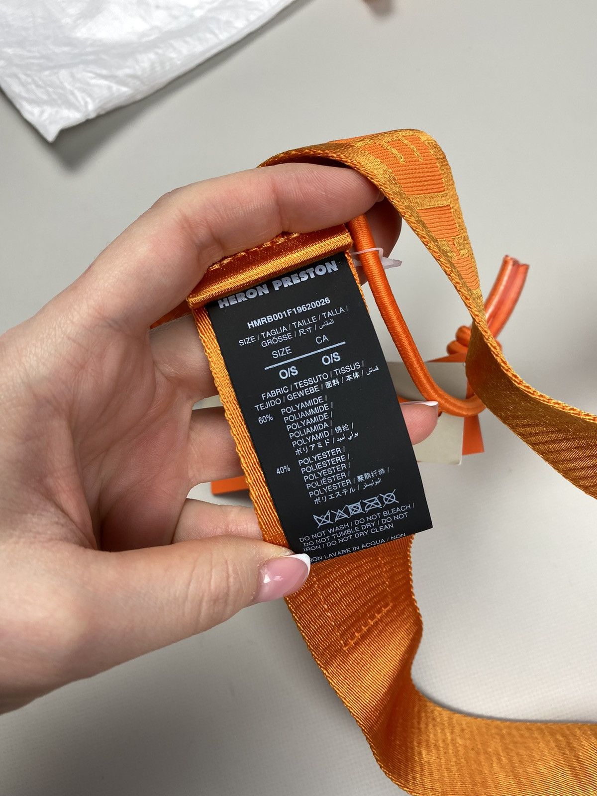 Heron Preston BNWT! Heron Preston KK Tape Magnetic Belt One Size Orange Size ONE SIZE - 12 Thumbnail