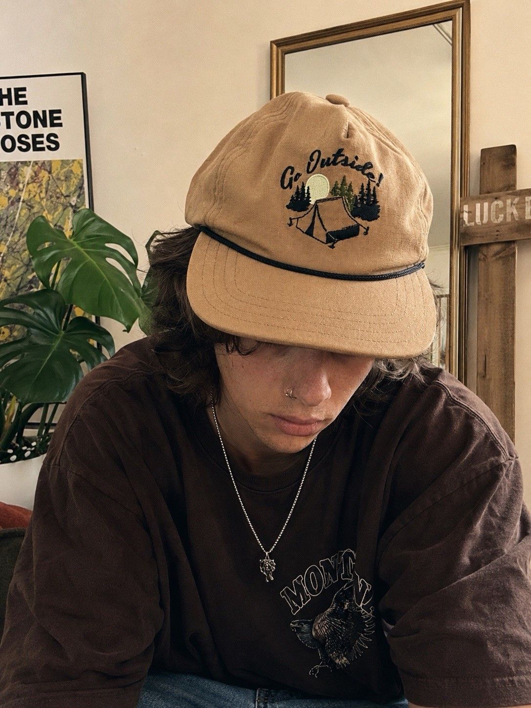 Coal Coal Headwear Go Outside Camp Hat Tan Cotton Strapback Camp Size ONE SIZE - 1 Thumbnail