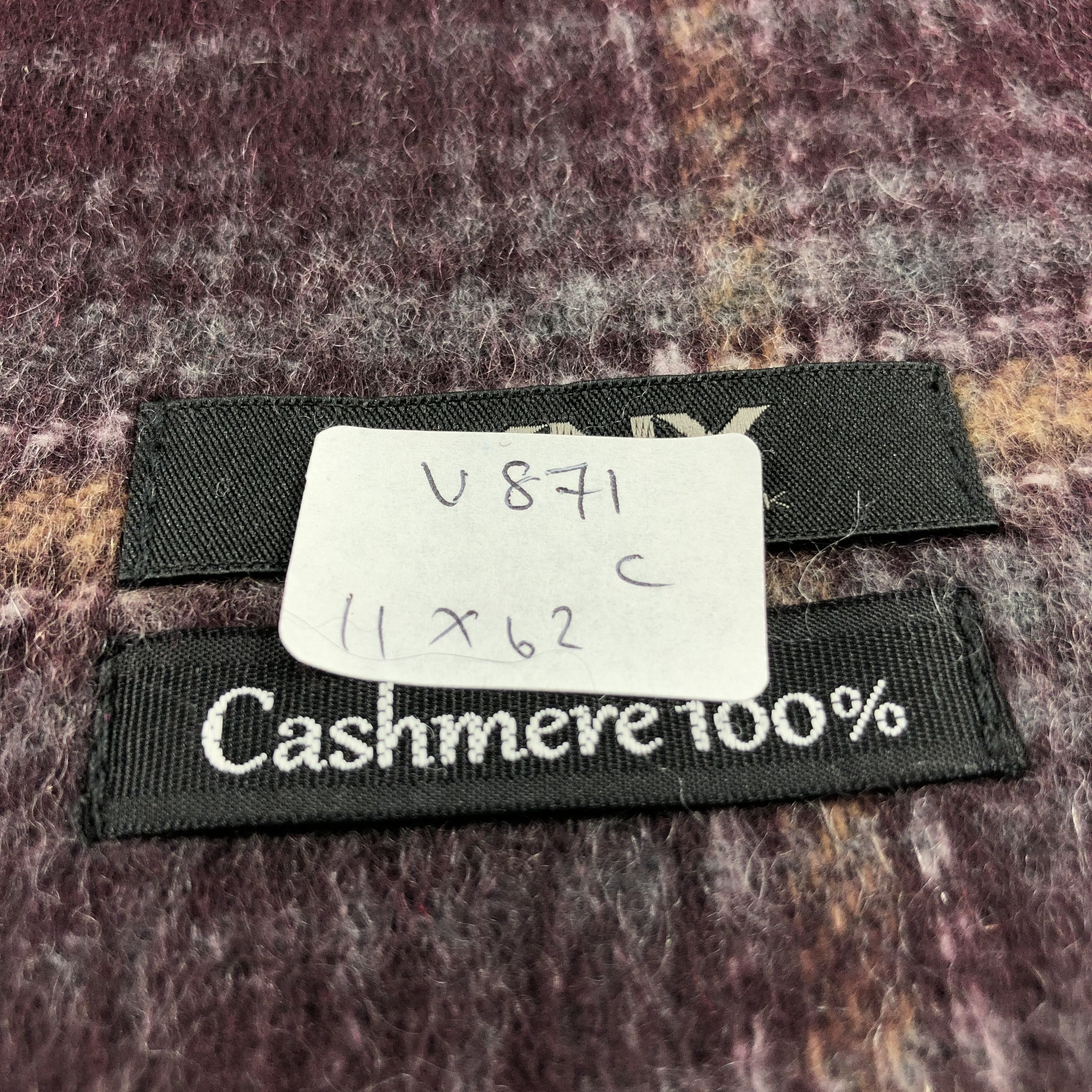 DKNY DKNY Tartan Cashmere Scarf Muffler V871 Size ONE SIZE - 8 Thumbnail