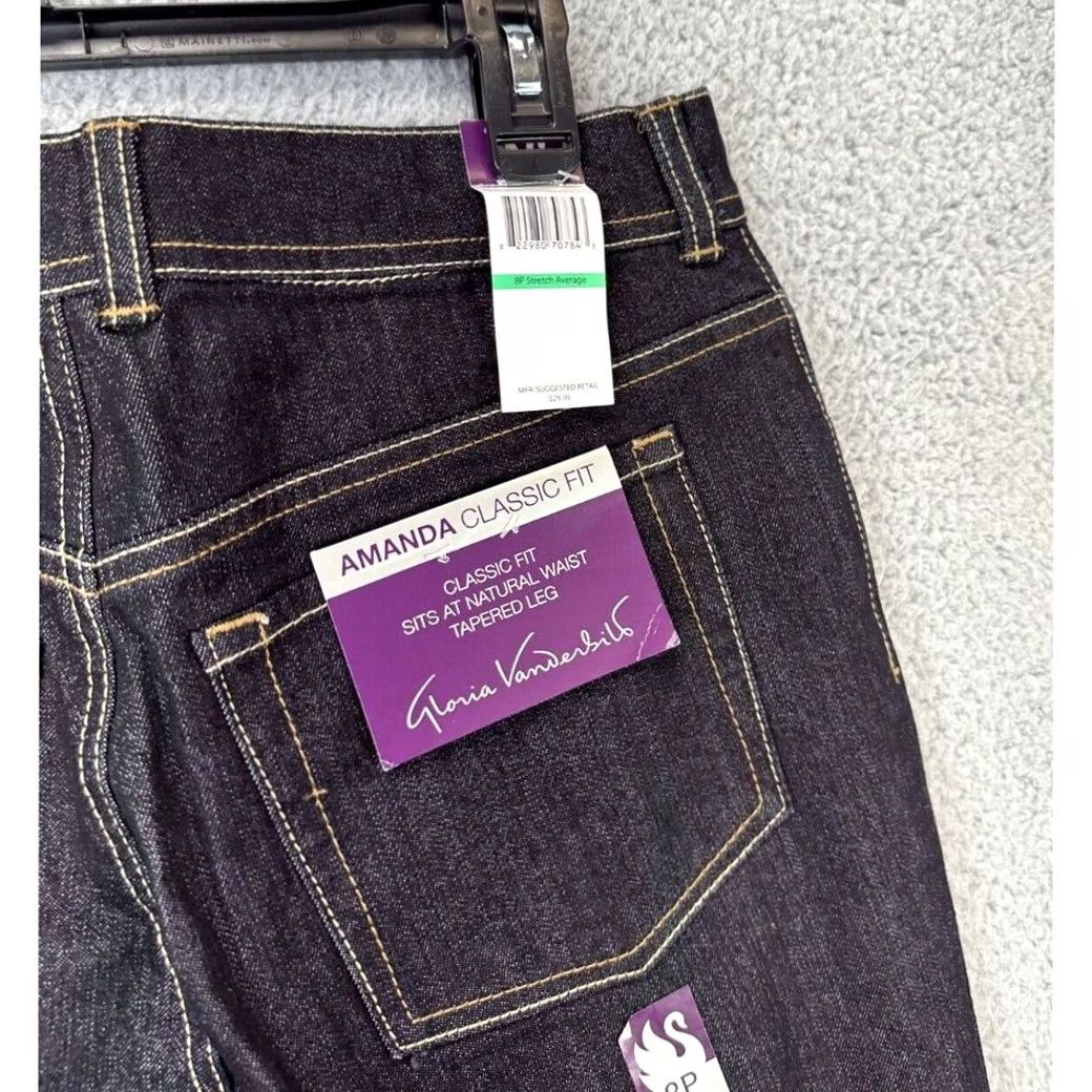 Gloria Vanderbilt Gloria Vanderbilt Amanda Jeans Womens 8 Petite Navy Classic Fit Denim Ladies NEW Jeans Straight 8 Petite Navy Blue Classic Fit Mens Womens Girls Size 30" / US 8 / IT 44 - 6 Thumbnail