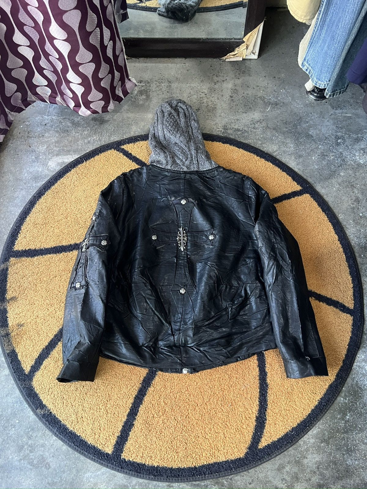 Other 🔥Distressed Yifan Collection Big Cross Jacket Size L / US 10 / IT 46 - 2 Thumbnail
