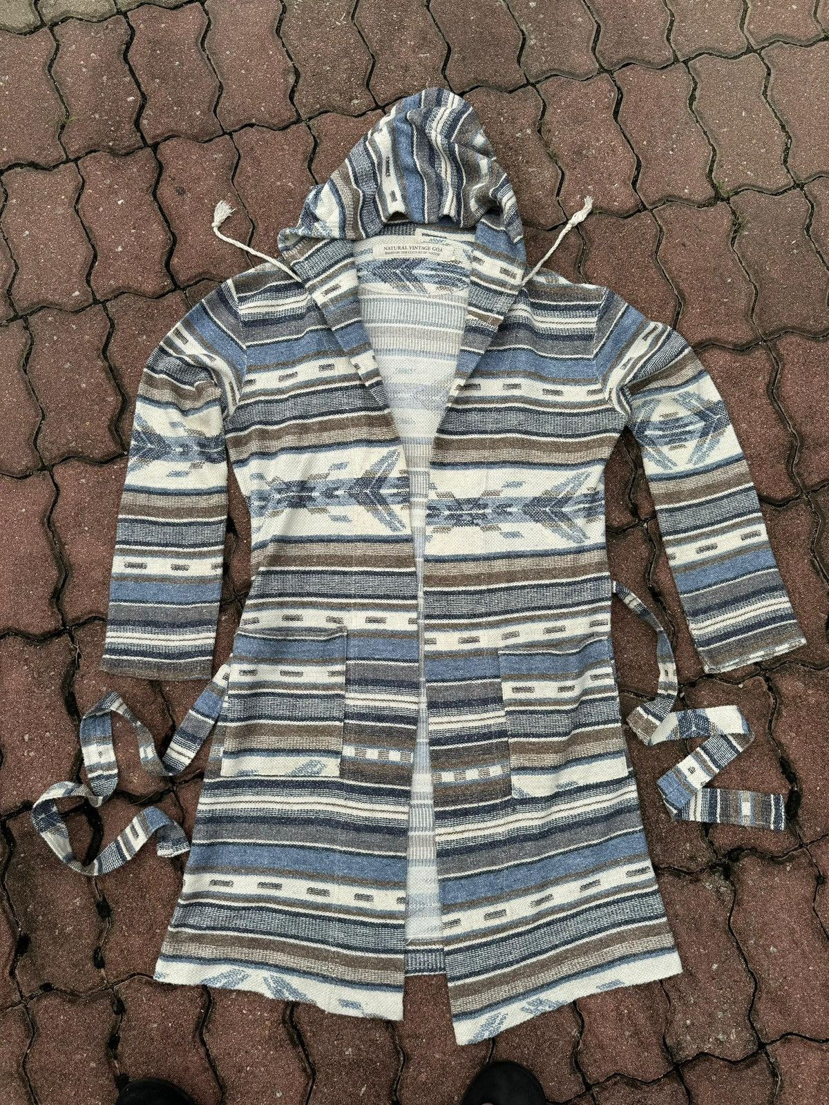 If Six Was Nine × Japanese Brand × Native NATURAL VINTAGE GOA Native Blanket Long Cardigan Size US M / EU 48-50 / 2 - 1 Thumbnail