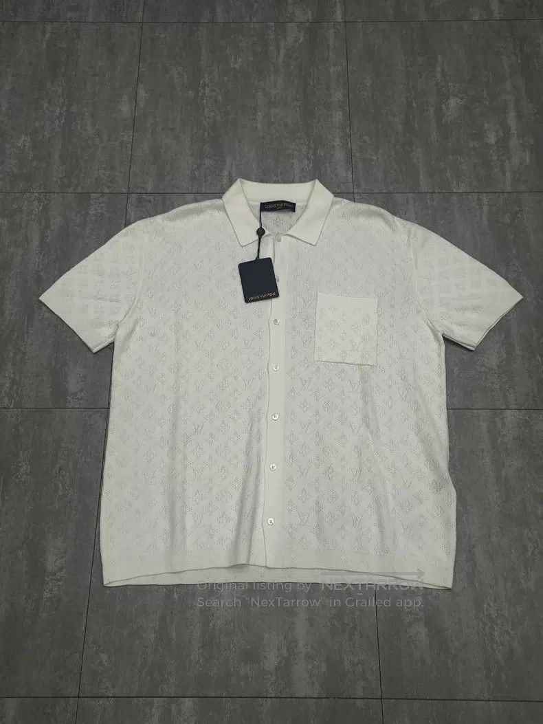 Louis Vuitton Louis Vuitton Full-print presbyopic knit short-sleeve shir Size US XL / EU 56 / 4 - 1 Thumbnail