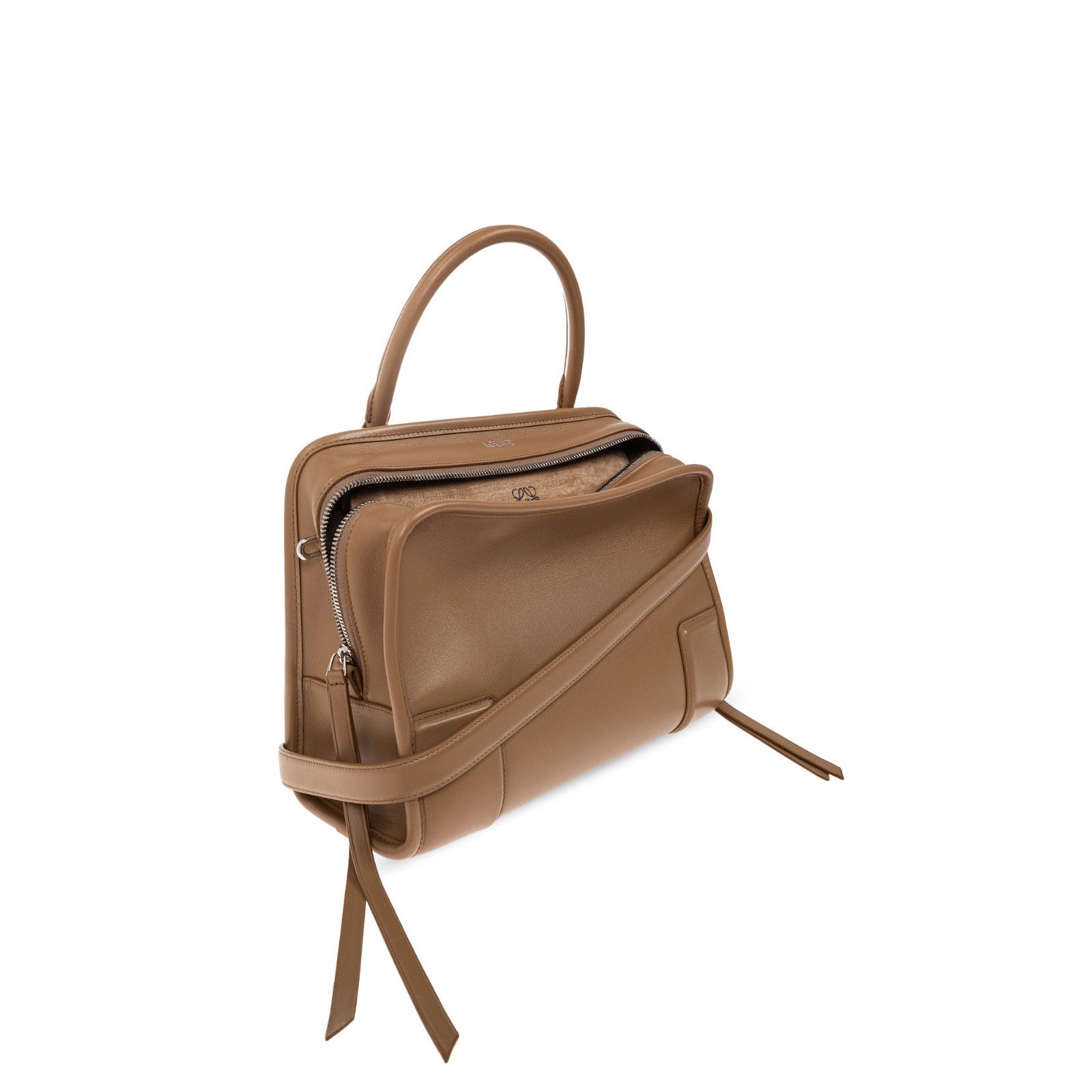 Loewe LOEWE $4900 Medium Amazona 180 Mocha Soft Calfskin Top Handl Size ONE SIZE - 3 Thumbnail