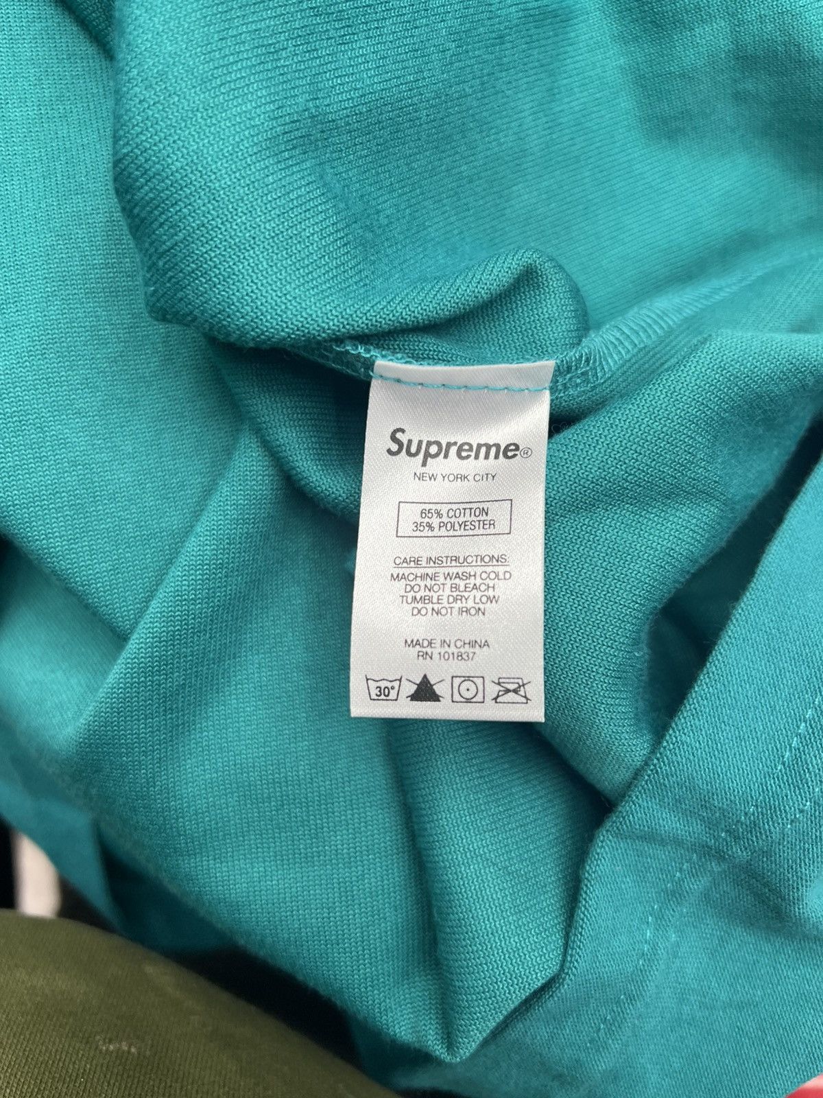 Supreme Supreme chenille Arc Logo Tee Teal Size US XL / EU 56 / 4 - 8 Thumbnail