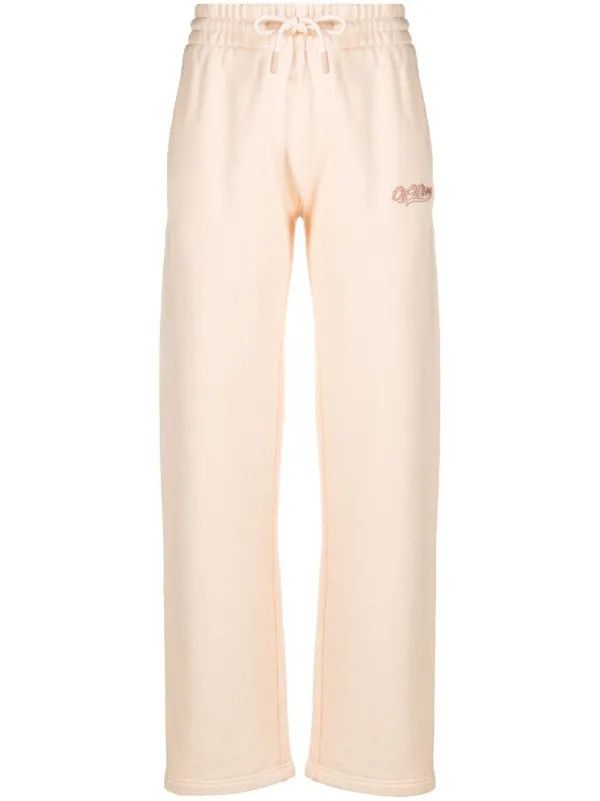 Off-White o1gr1nt0425 Embr Baseball Logo Tapered Sweatpant in Nude Size 28" / US 6 / IT 42 - 1 Preview