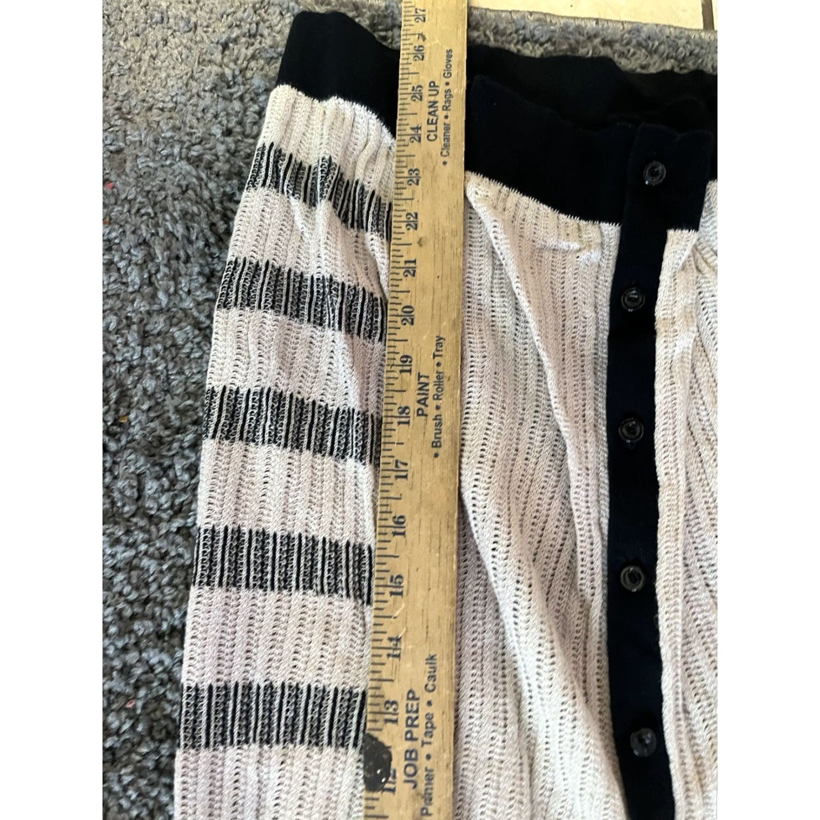 Loft Ann Taylor LOFT Cardigan Womens XS Beige Open Front 3/4 Sleeve Sequin Linen Blend Size XS / US 0-2 / IT 36-38 - 5 Thumbnail