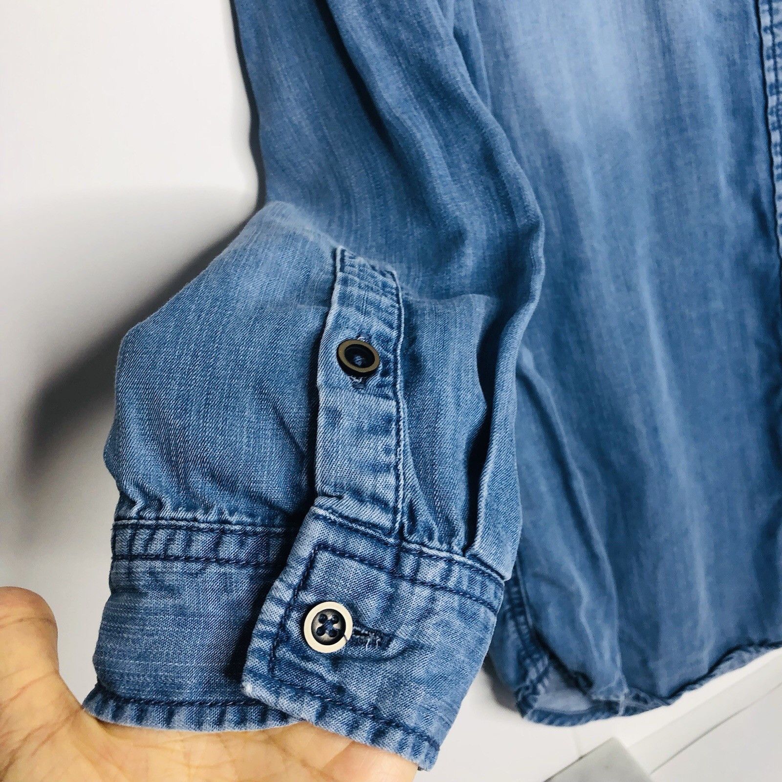 Other Life in Progress Chambray Top Shirt Dress Shacket Size L Size L / US 10 / IT 46 - 6 Thumbnail