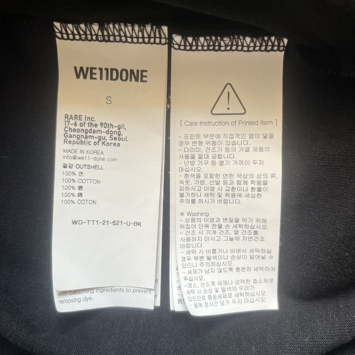 WE11DONE WE11DONE Black High Neck Logo 1/2 T-Shirt Size S Size US S / EU 44-46 / 1 - 9 Thumbnail