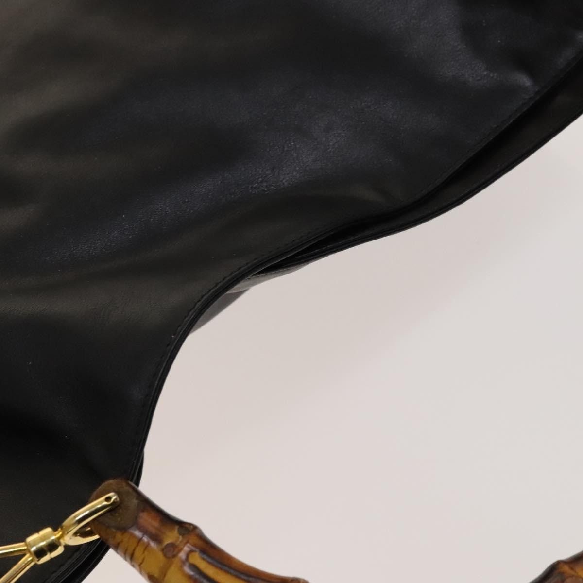 Gucci GUCCI Bamboo Hand Bag Leather Black Gold 001 1781 1577 0 Size ONE SIZE - 6 Thumbnail