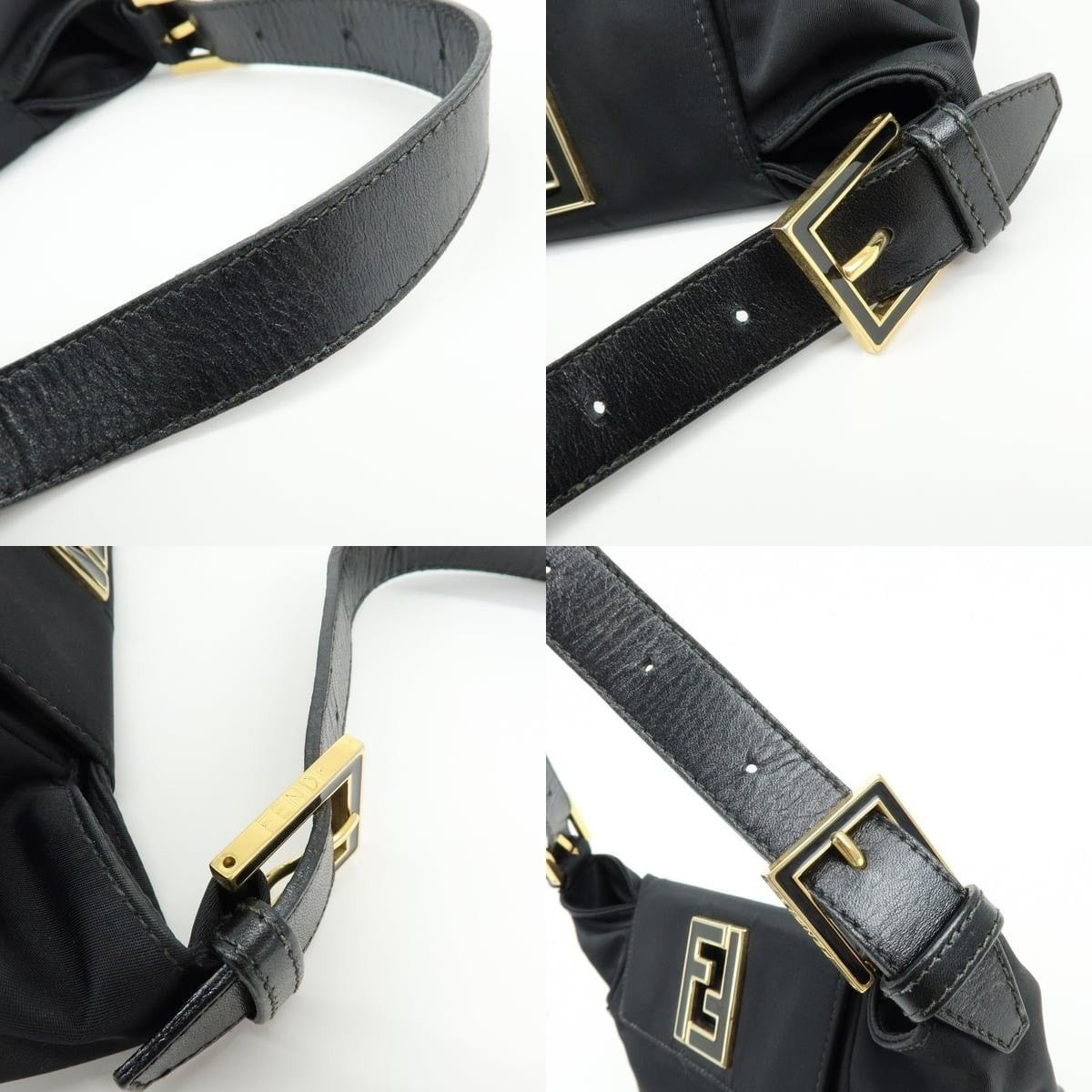 Fendi Fendi Nylon Shoulder Bag Black Size ONE SIZE - 4 Thumbnail