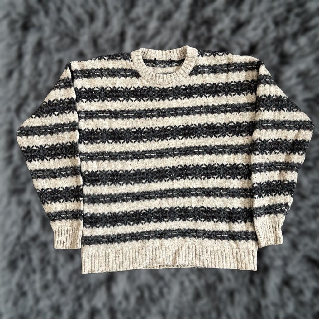 Jantzen VINTAGE Jantzen Sweater Men M Medium Beige Wool Fair Isle Nordic 90s Knit Pullover Size US M / EU 48-50 / 2 - 1 Thumbnail