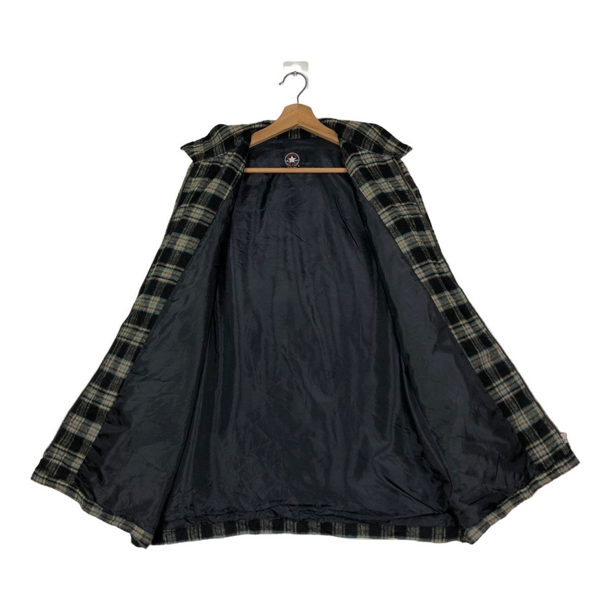 Flannel 🔥VINTAGE ZIPPER FLANNEL JACKET CONVERSE ALL STAR TARTAN Size US L / EU 52-54 / 3 - 13 Thumbnail