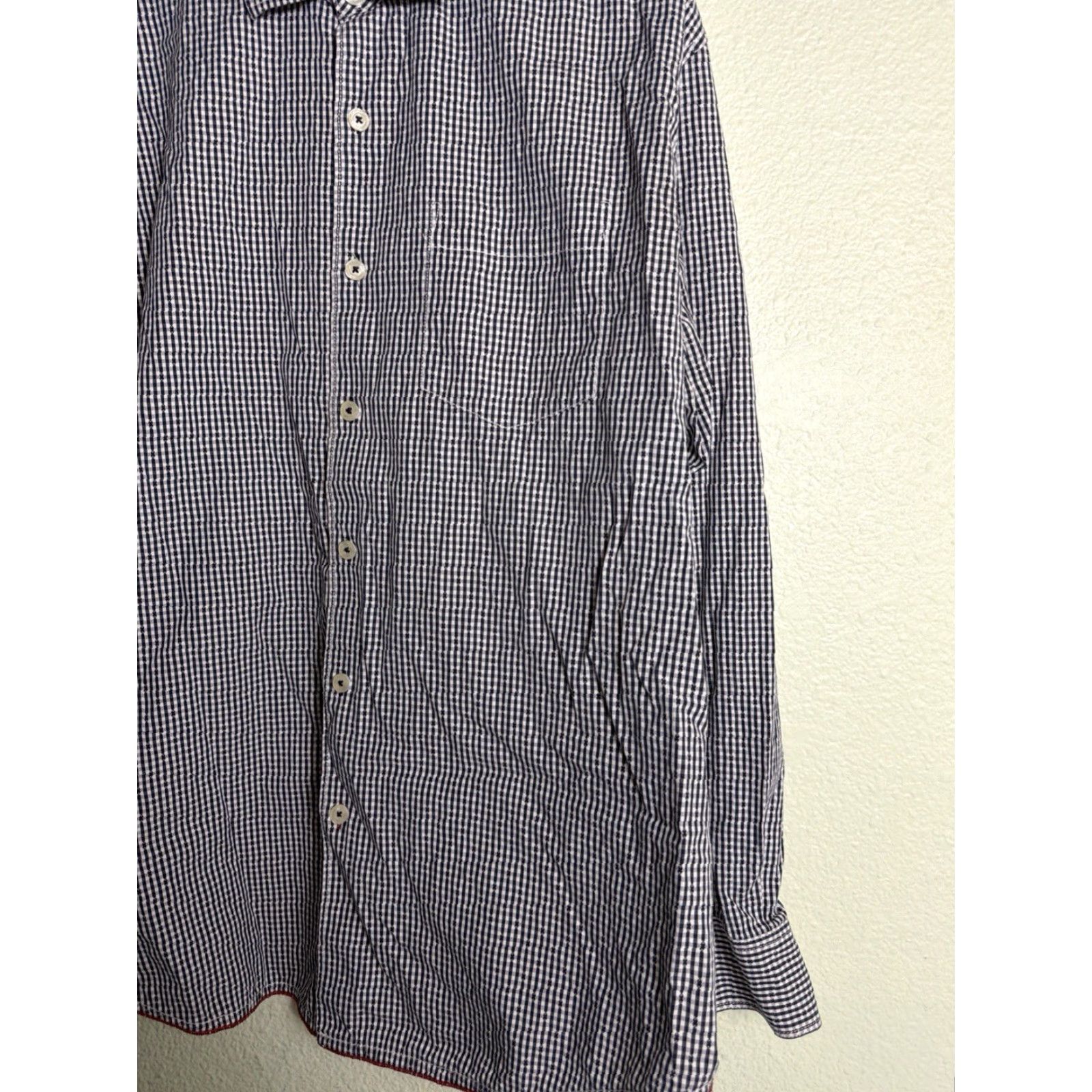 Tommy Bahama Tommy Bahama Button-Up Shirt XL Mens Striped Blue Gray Flip Cuff Size US XL / EU 56 / 4 - 5 Thumbnail