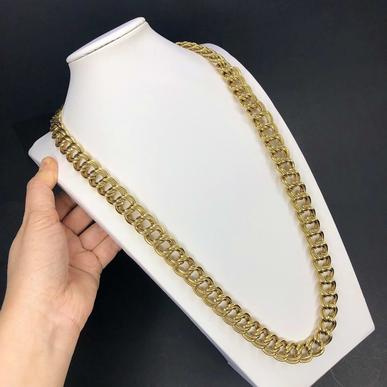 Givenchy Vtg 80s Heavy Chunky Givenchy Chain Necklace 31" Gold tone Size ONE SIZE - 5 Thumbnail
