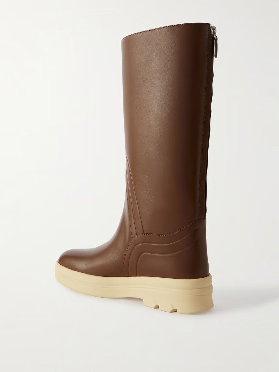 o1srvl11e0225 Leather Knee Boots in Brown