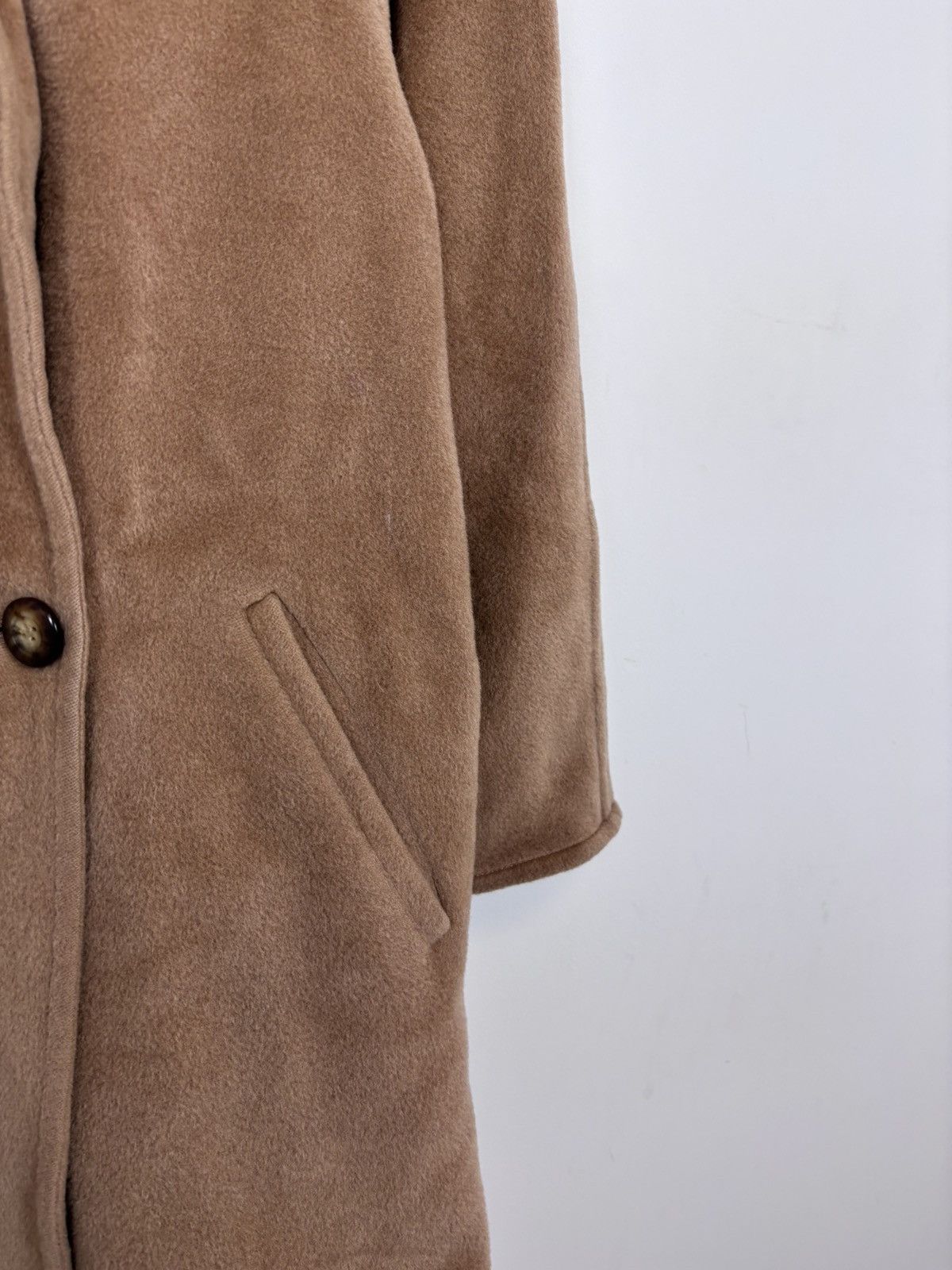 Max Mara Max Mara Women’s Camel Brown Wool Fur Oversized Icon Coat Size L / US 10 / IT 46 - 7 Thumbnail