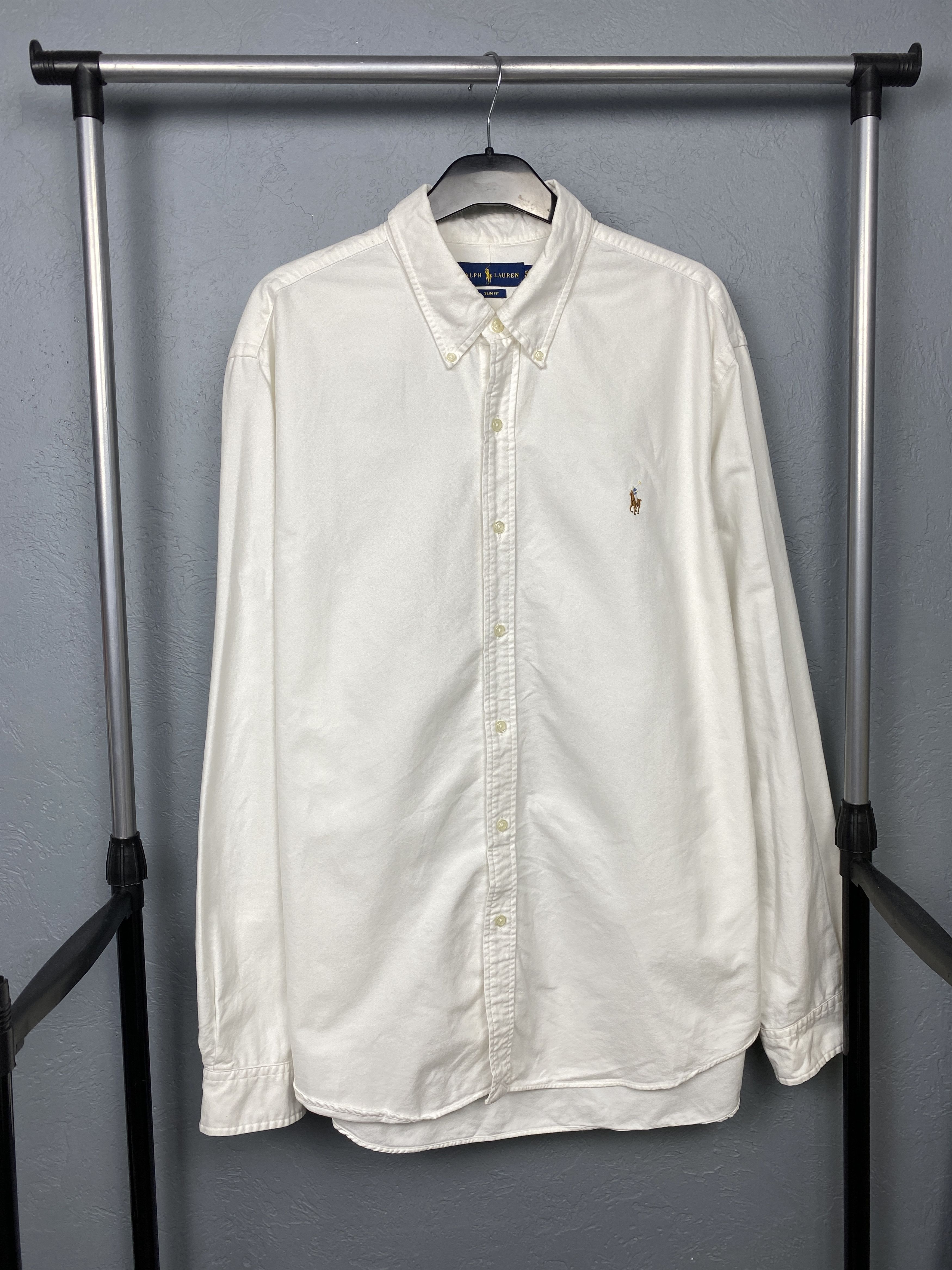 Polo Ralph Lauren Polo Ralph Lauren Vintage Mens White Long Sleeve Shirt Size US XXL / EU 58 / 5 - 1 Thumbnail