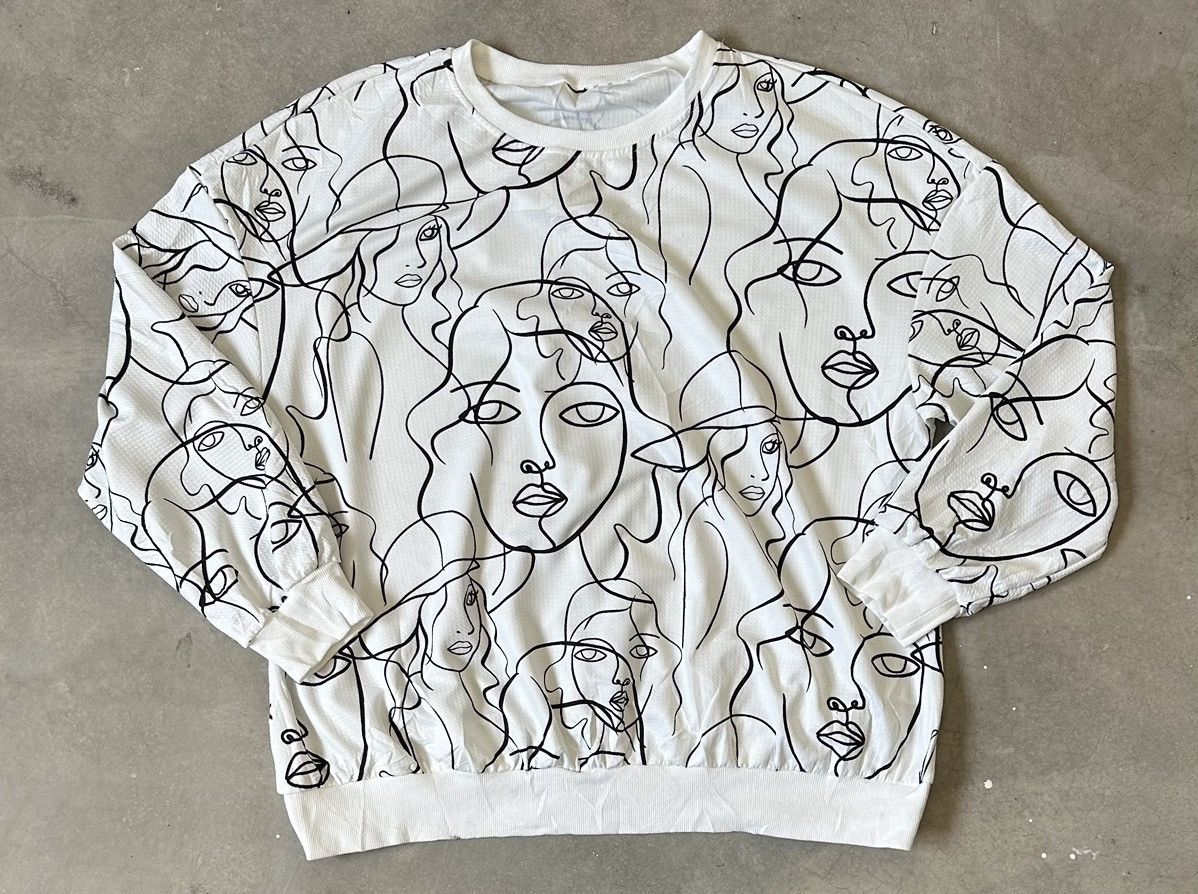 Other FACE ART GRAPHIC PRINT SWEATSHIRT Size US XXL / EU 58 / 5 - 1 Thumbnail