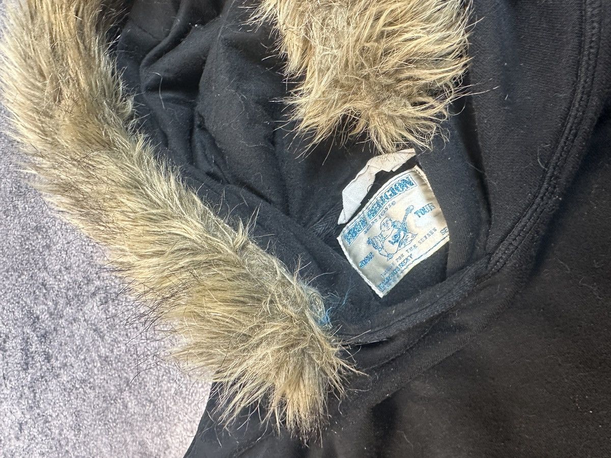 True Religion Y2K True Religion Custom Baggy Fur Hoodie Streetwear Rare L Size US L / EU 52-54 / 3 - 5 Thumbnail