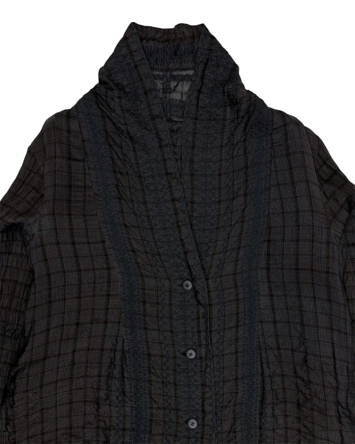 Issey Miyake 2000s HaaT by Issey Miyake Pattern Wrinkled Jacket Size M / US 6-8 / IT 42-44 - 2 Thumbnail